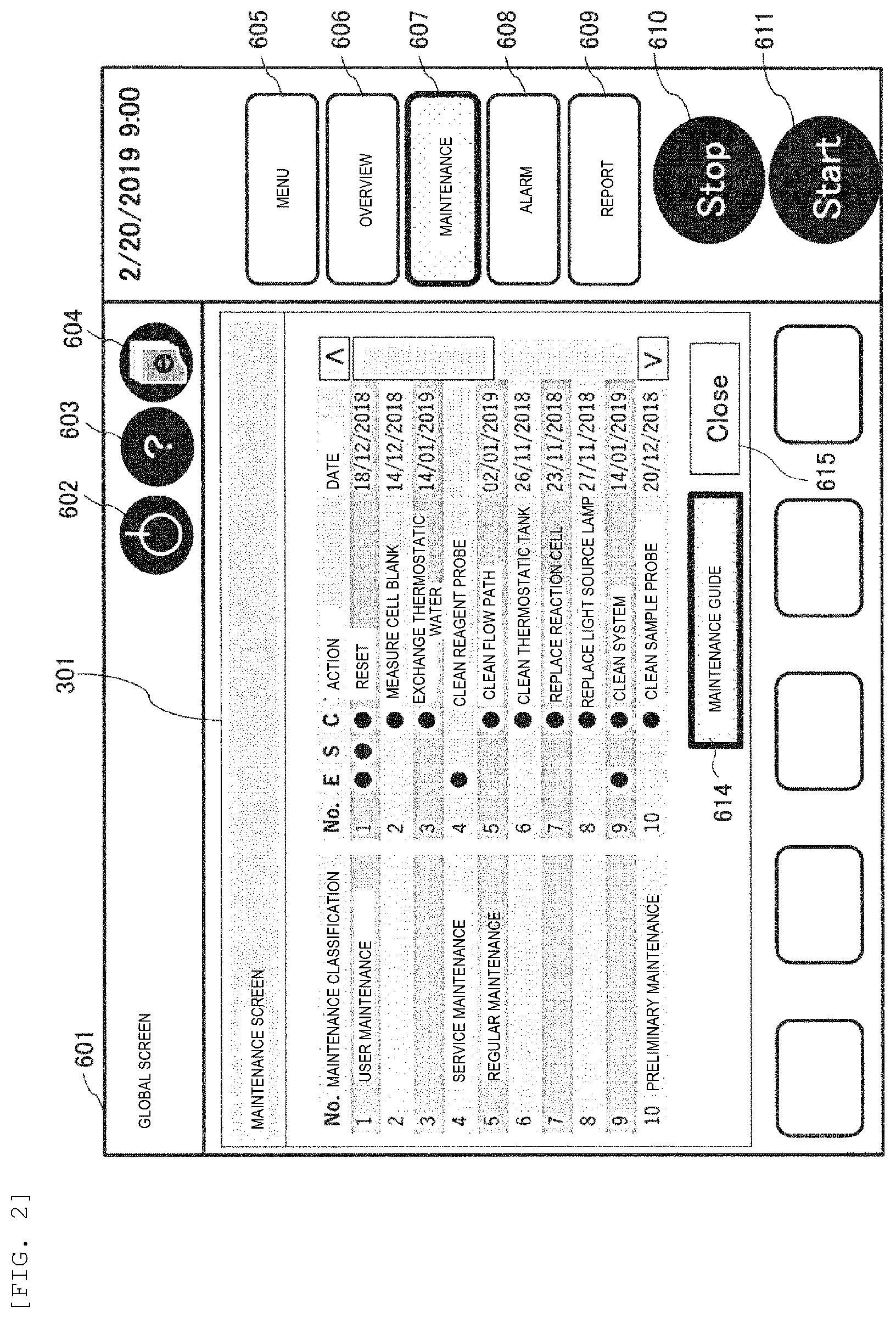 Patent US12339655 Figure 2 – Automatic analysis device and maintenance guide method in automatic analysis device