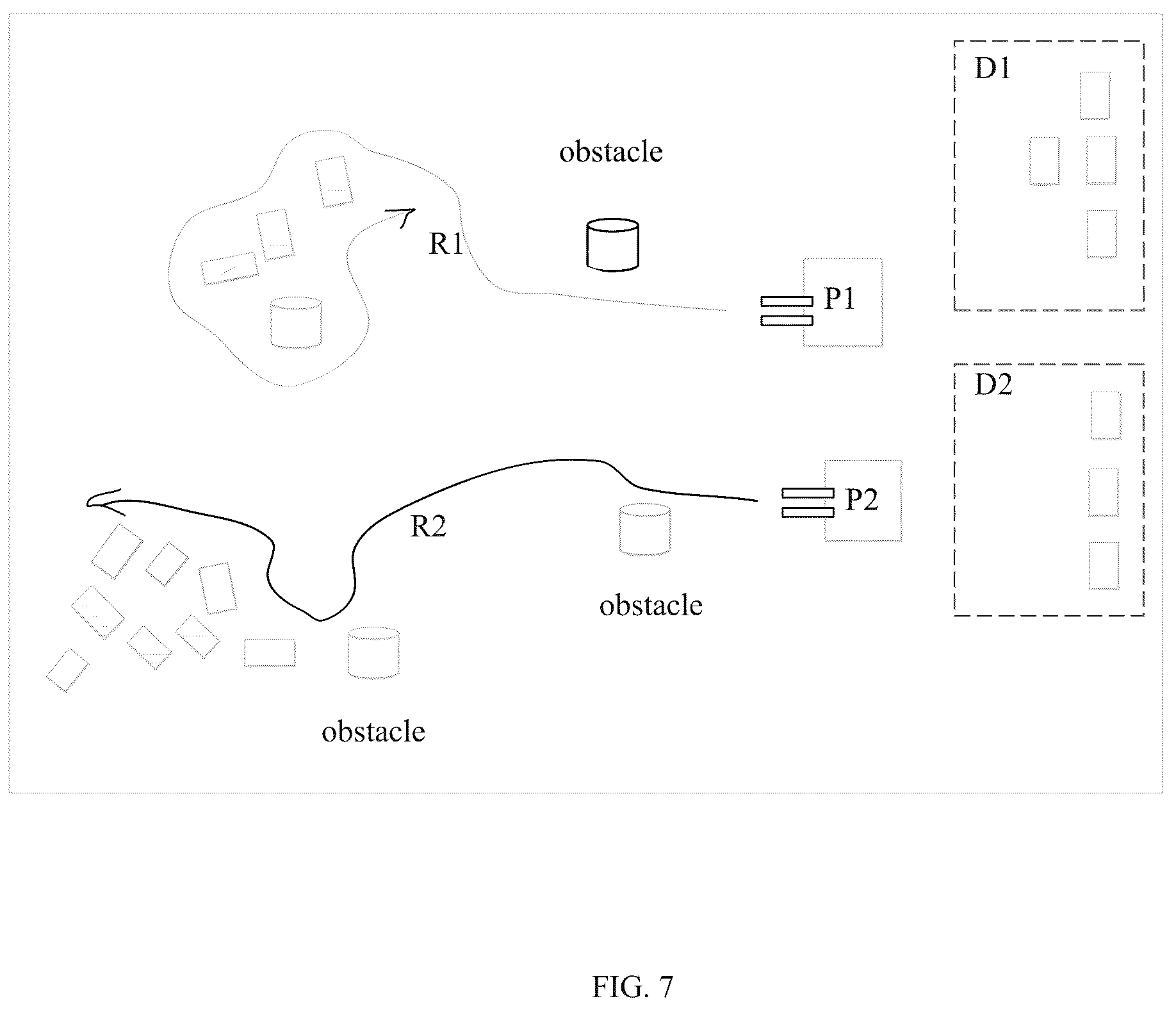 Patent US12339667 Figure 7 – Autonomous mobile robots for coverage path planning