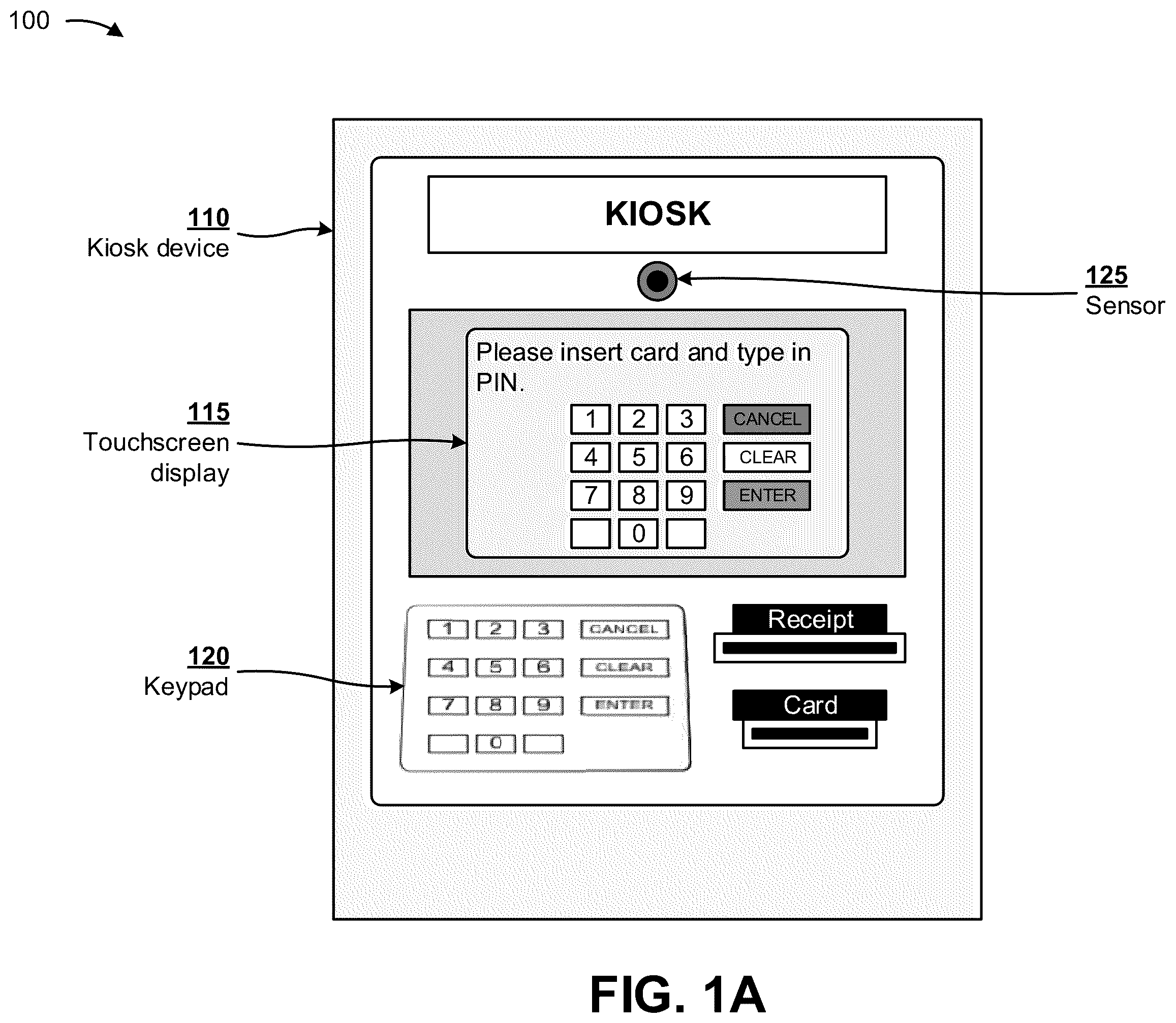 Patent US12339680 Figure 1 – Preventing image or video capture of input data provided to a transaction device