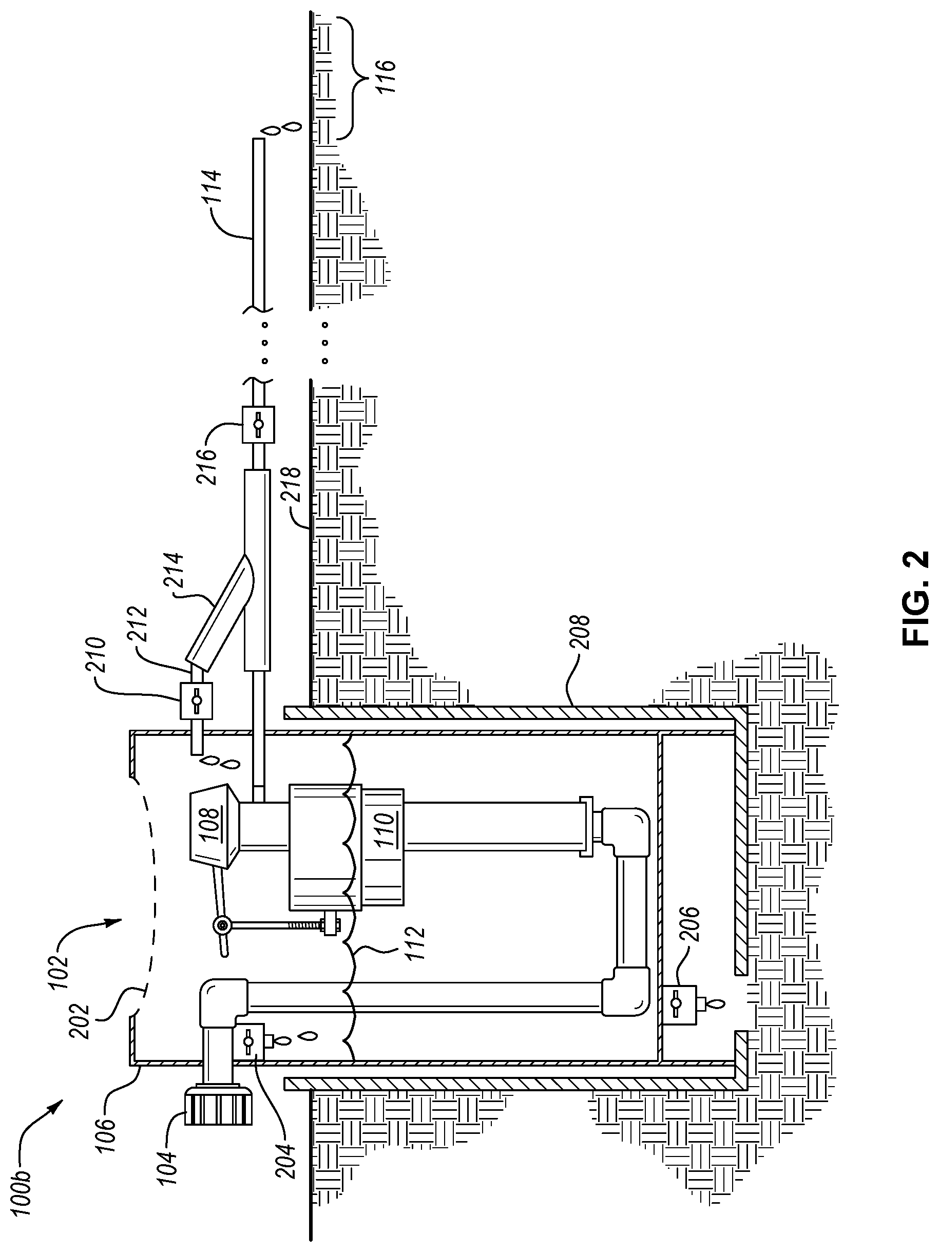 Patent US12339683 Figure 2 – Fluid flow control based on a liquid level in a container