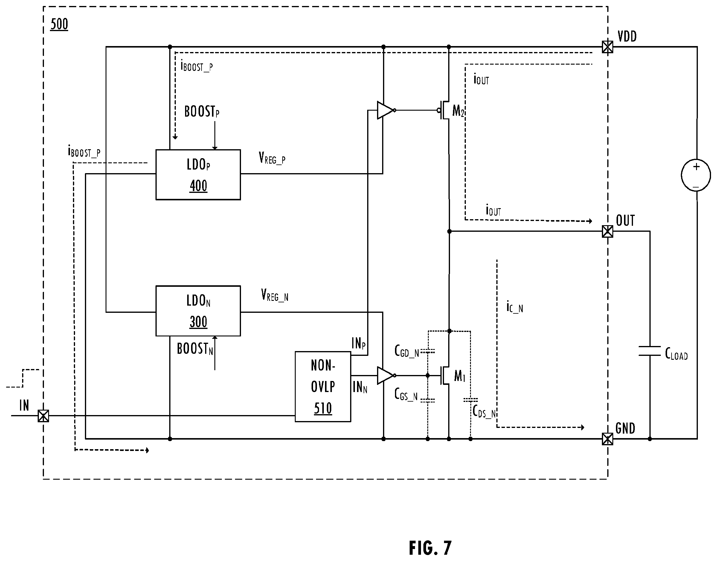 Patent US12339690 Figure 5 – High-speed low-impedance boosting low-dropout regulator