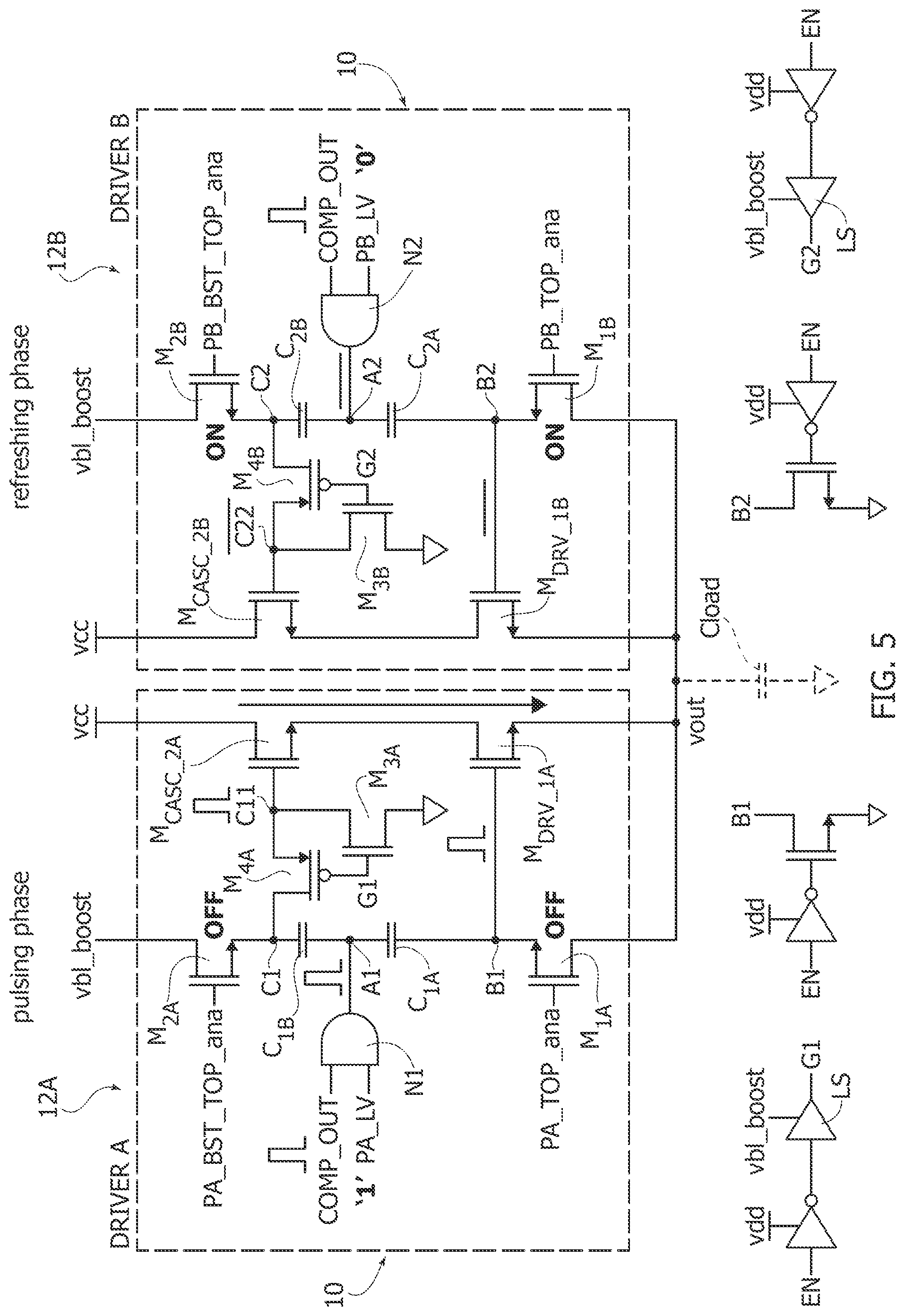 Patent US12339691 Figure 4 – Low drop-out regulator circuit, corresponding device and method