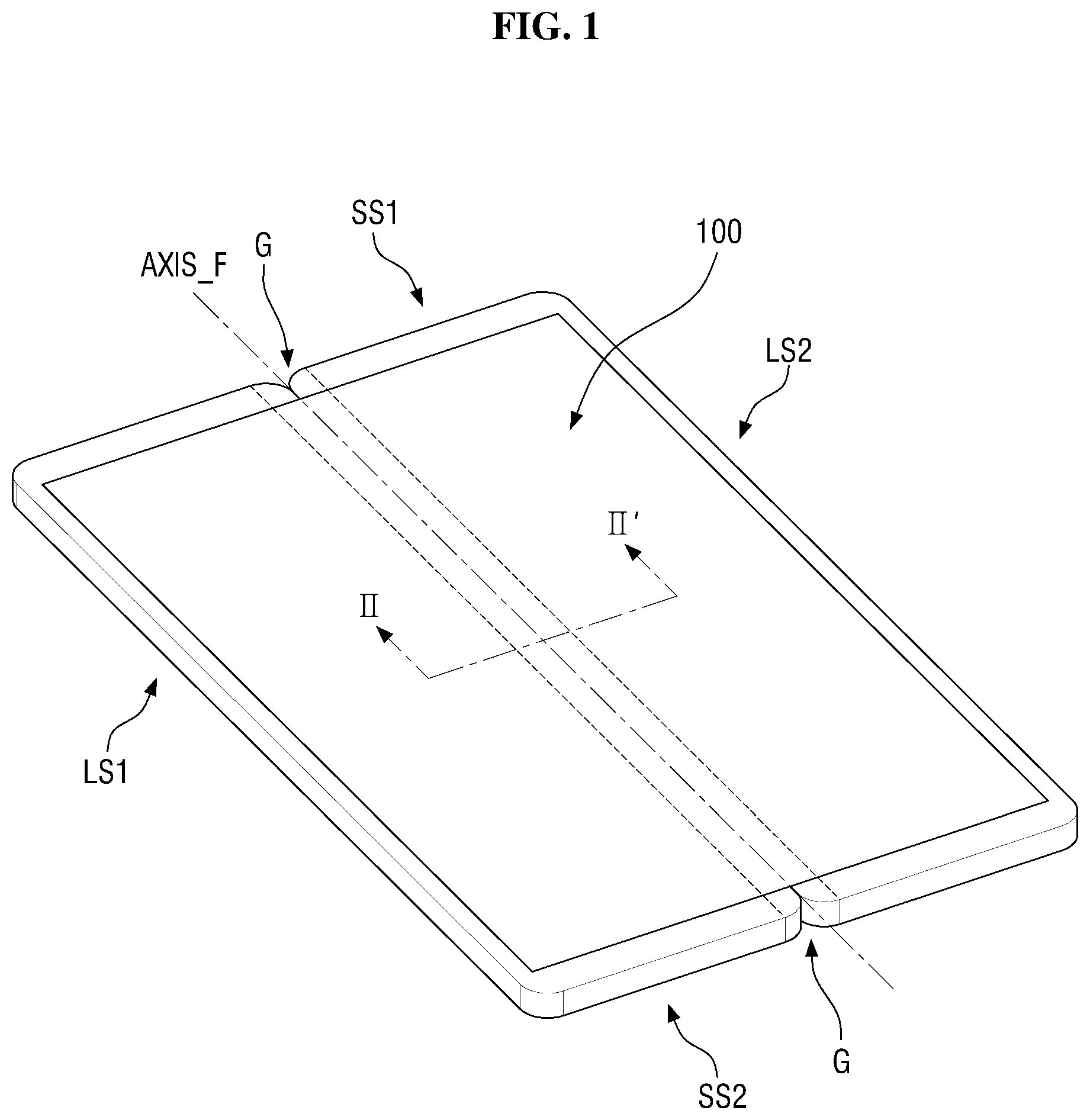 Patent US12339706 Figure 1 – Foldable display device