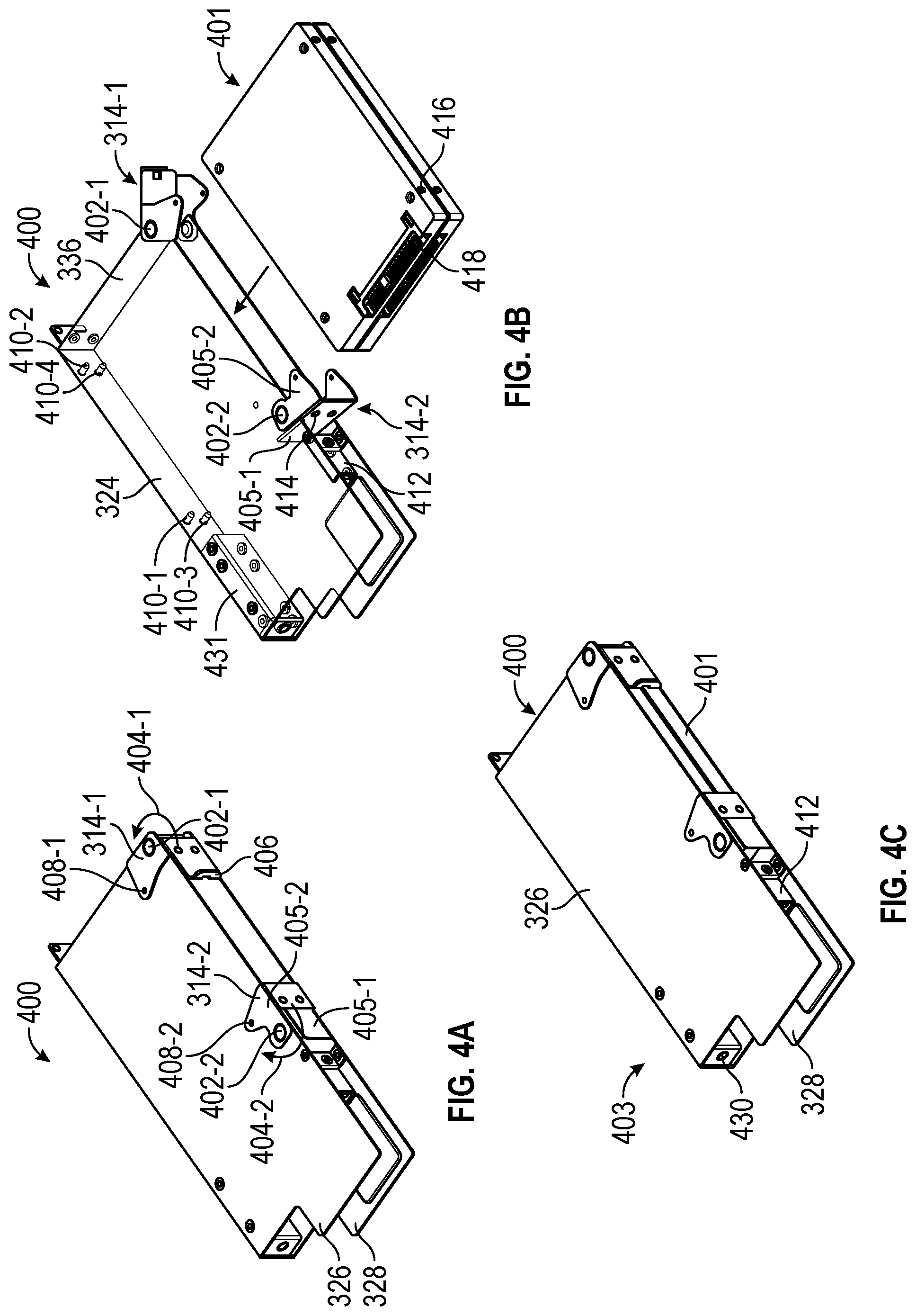 Patent US12339711 Figure 4 – Server with solid state drive modules compatible with low profile PCIE form factors