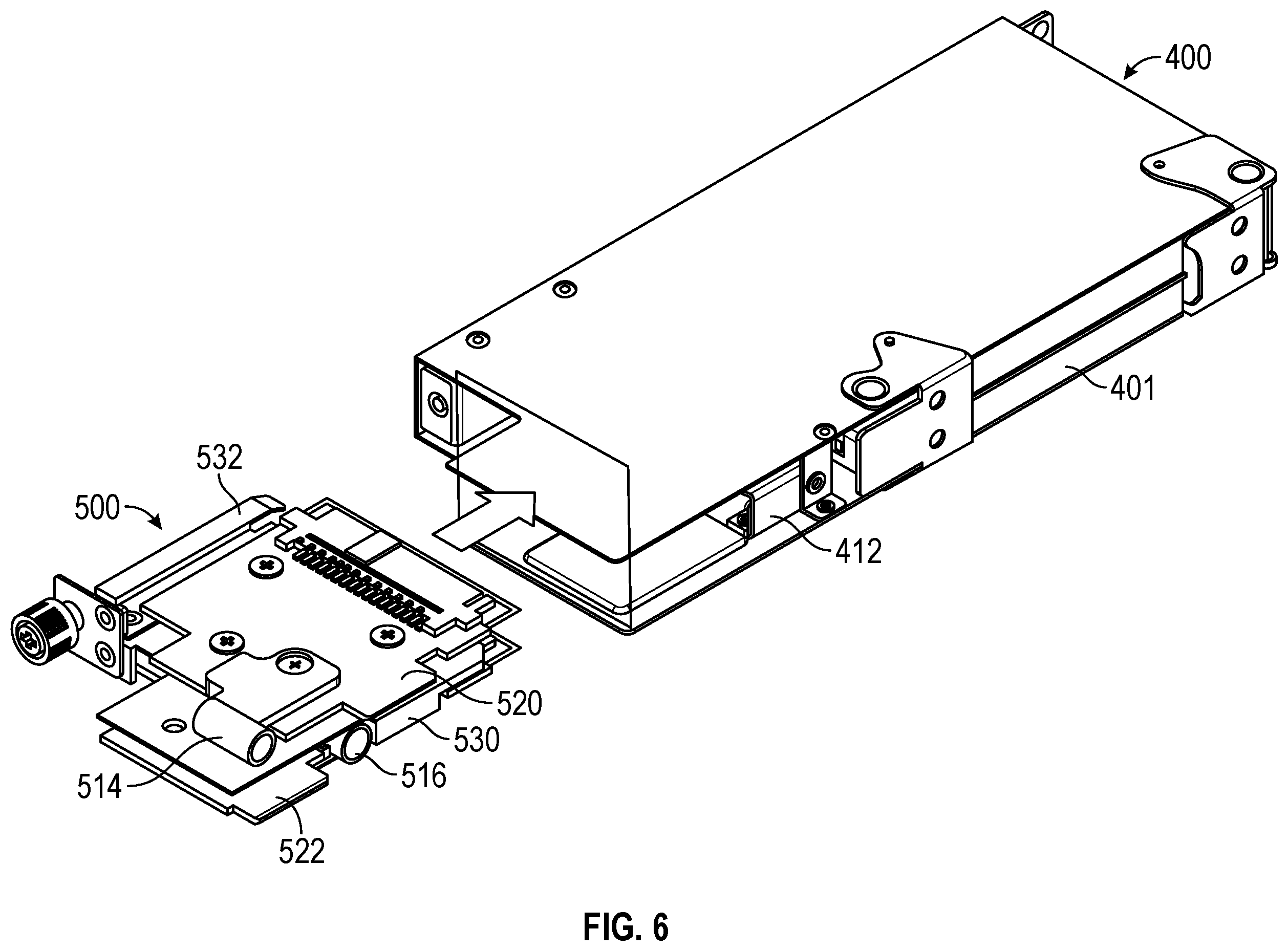 Patent US12339711 Figure 6 – Server with solid state drive modules compatible with low profile PCIE form factors