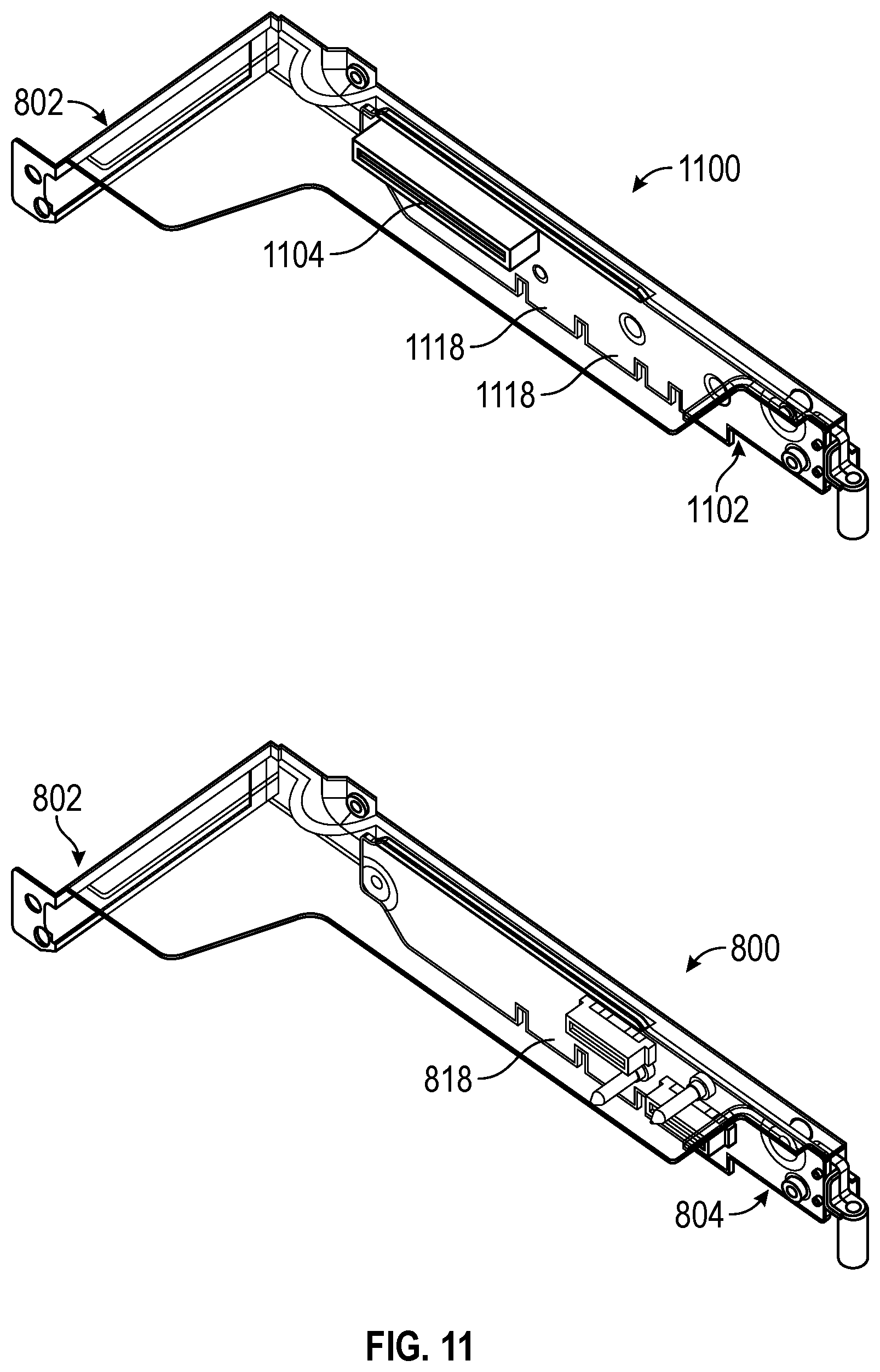 Patent US12339711 Figure 11 – Server with solid state drive modules compatible with low profile PCIE form factors