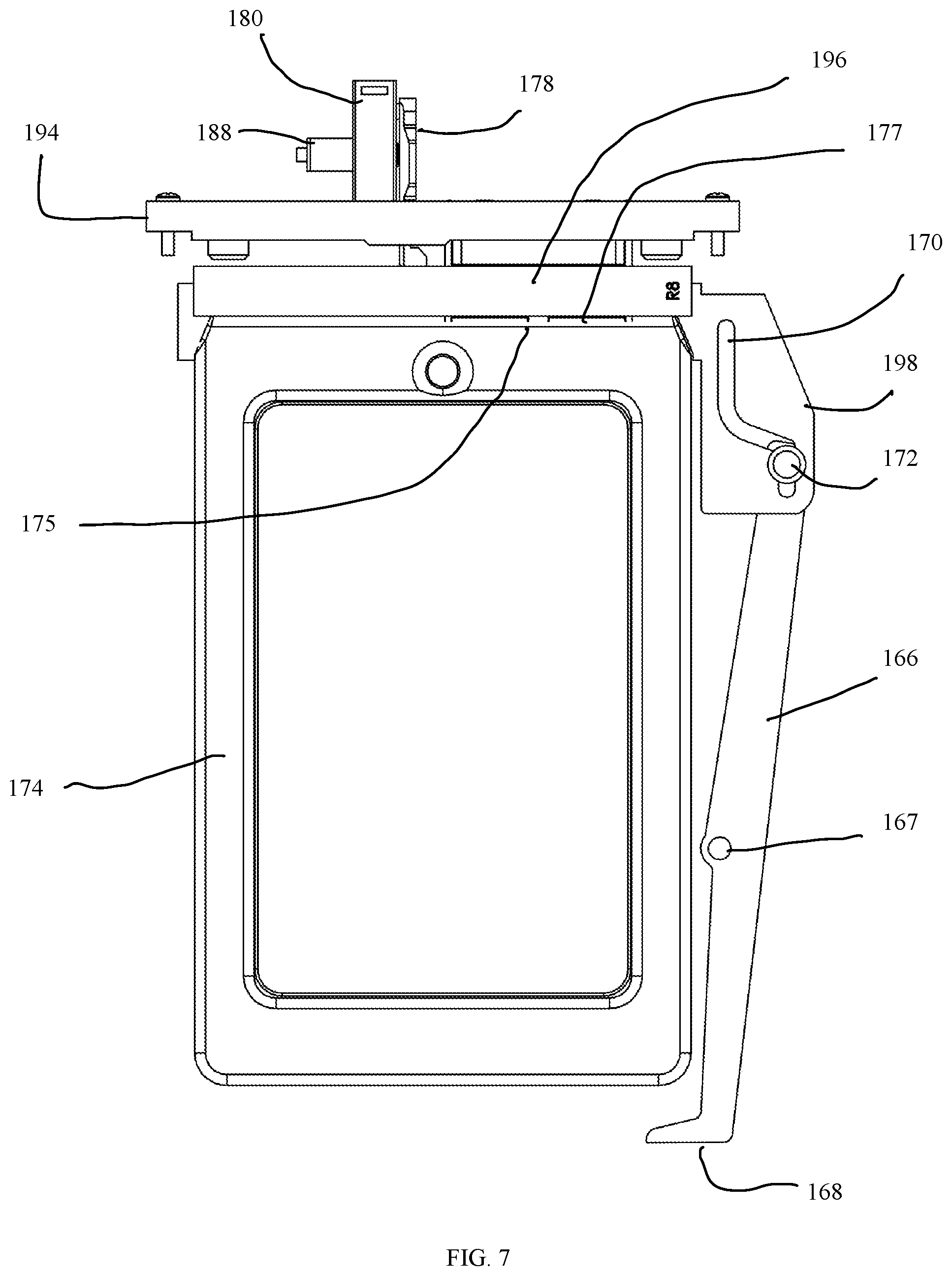 Patent US12339712 Figure 6 – Storage and charging system for locking and dispensing tablets