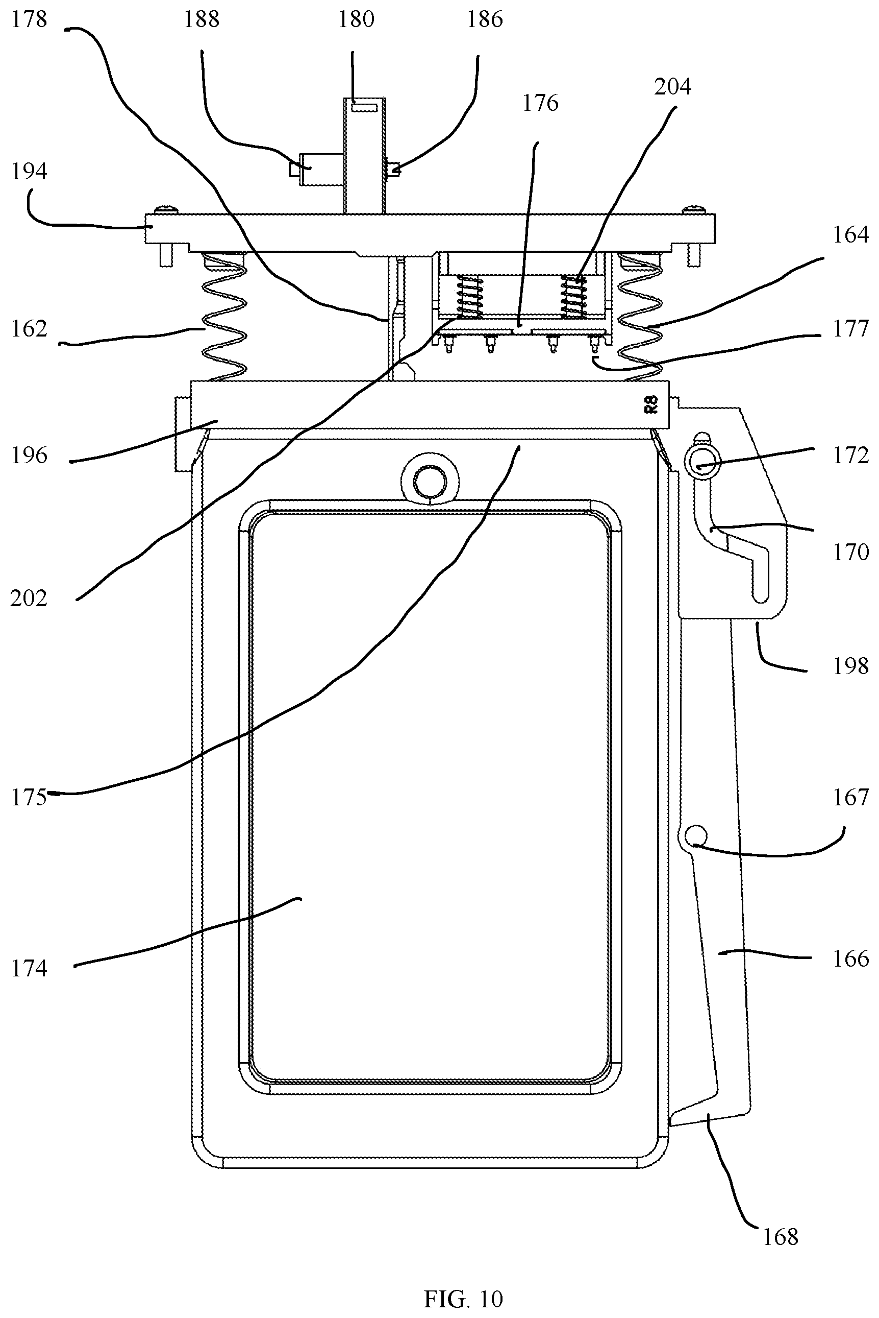 Patent US12339712 Figure 9 – Storage and charging system for locking and dispensing tablets