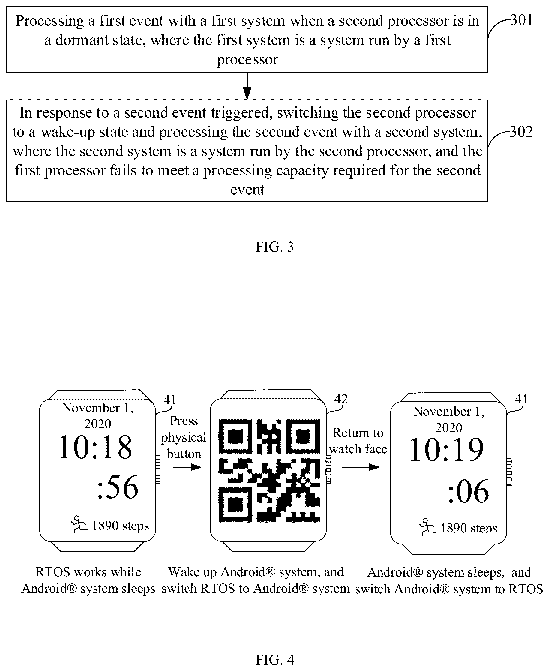 Patent US12339726 Figure 3 – Method for system switching, wearable device, and storage medium
