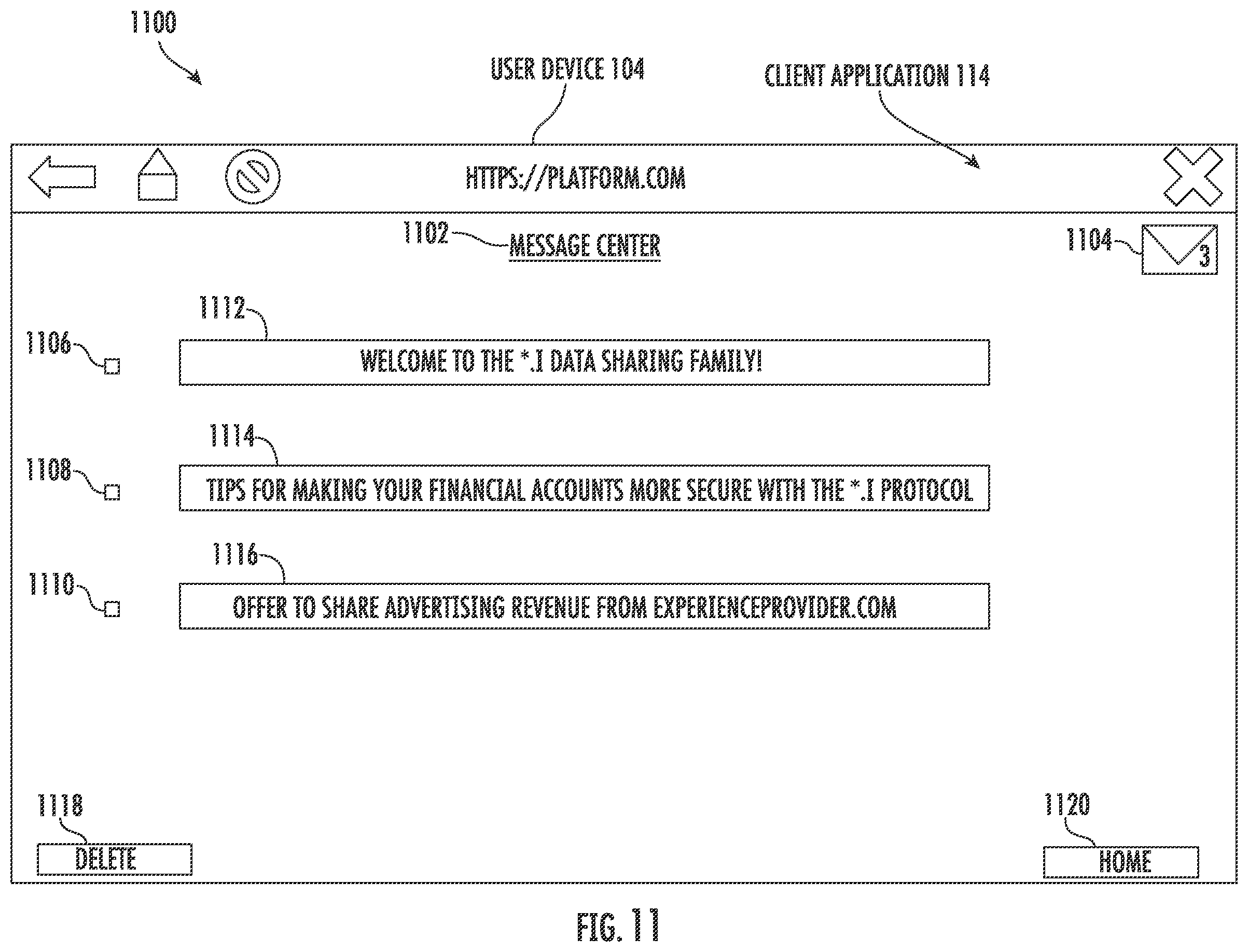 Patent US12339735 Figure 11 – Compliance tracking and remediation across a data sharing platform