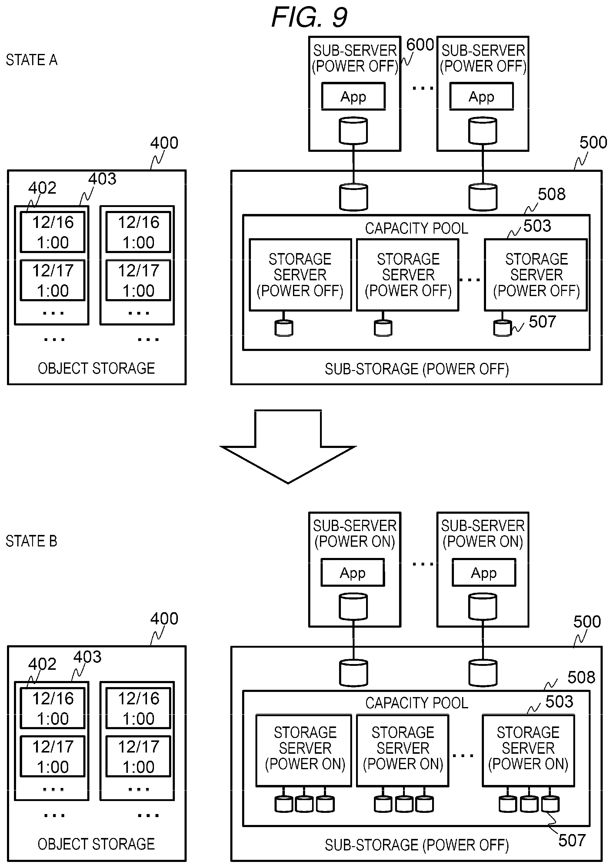 Patent US12339751 Figure 9 – Storage system and management method