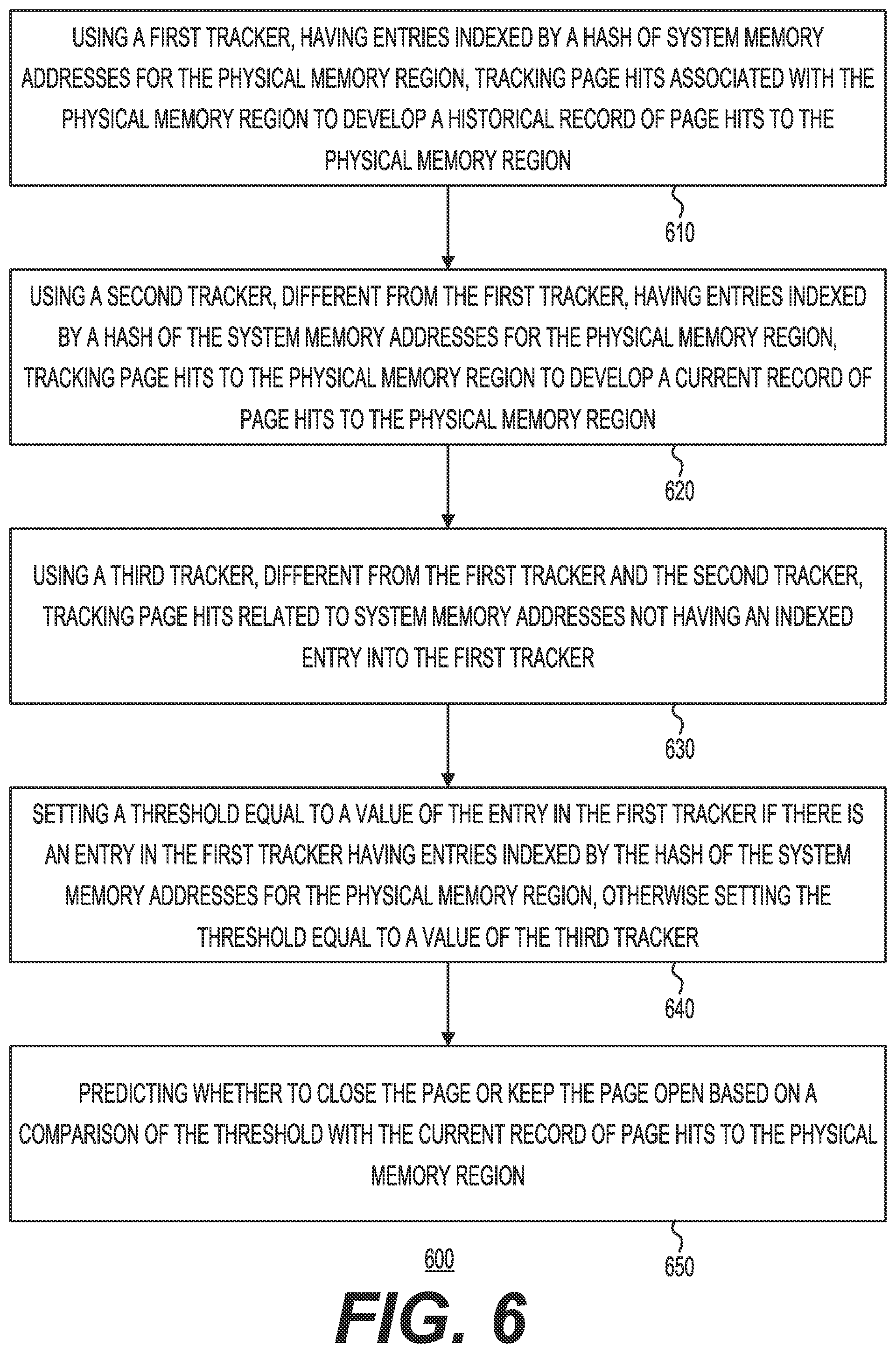 Patent US12339768 Figure 6 – Memory controller and related methods for implementing an address-based dynamic page close policy