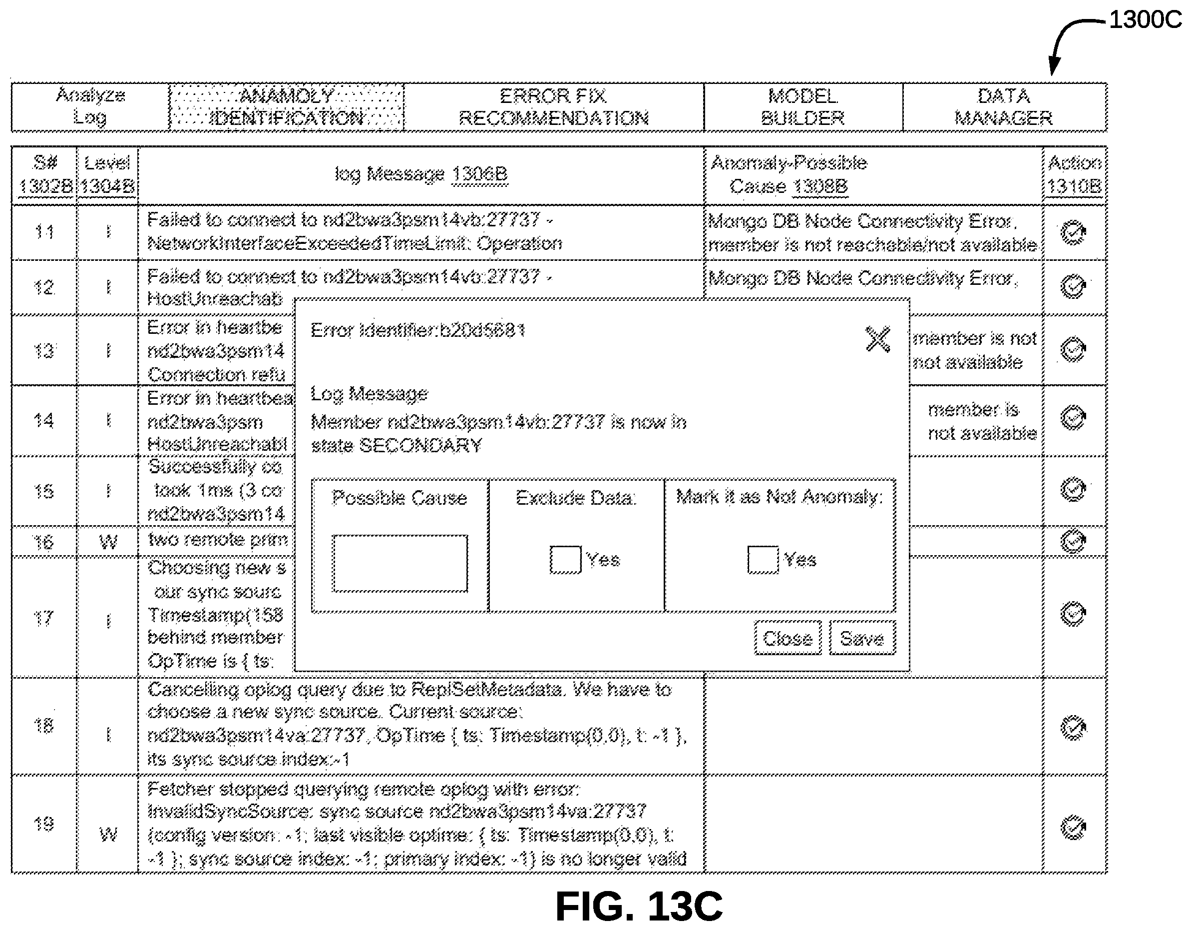 Patent US12339807 Figure 14 – Method and system for automating analysis of log data files