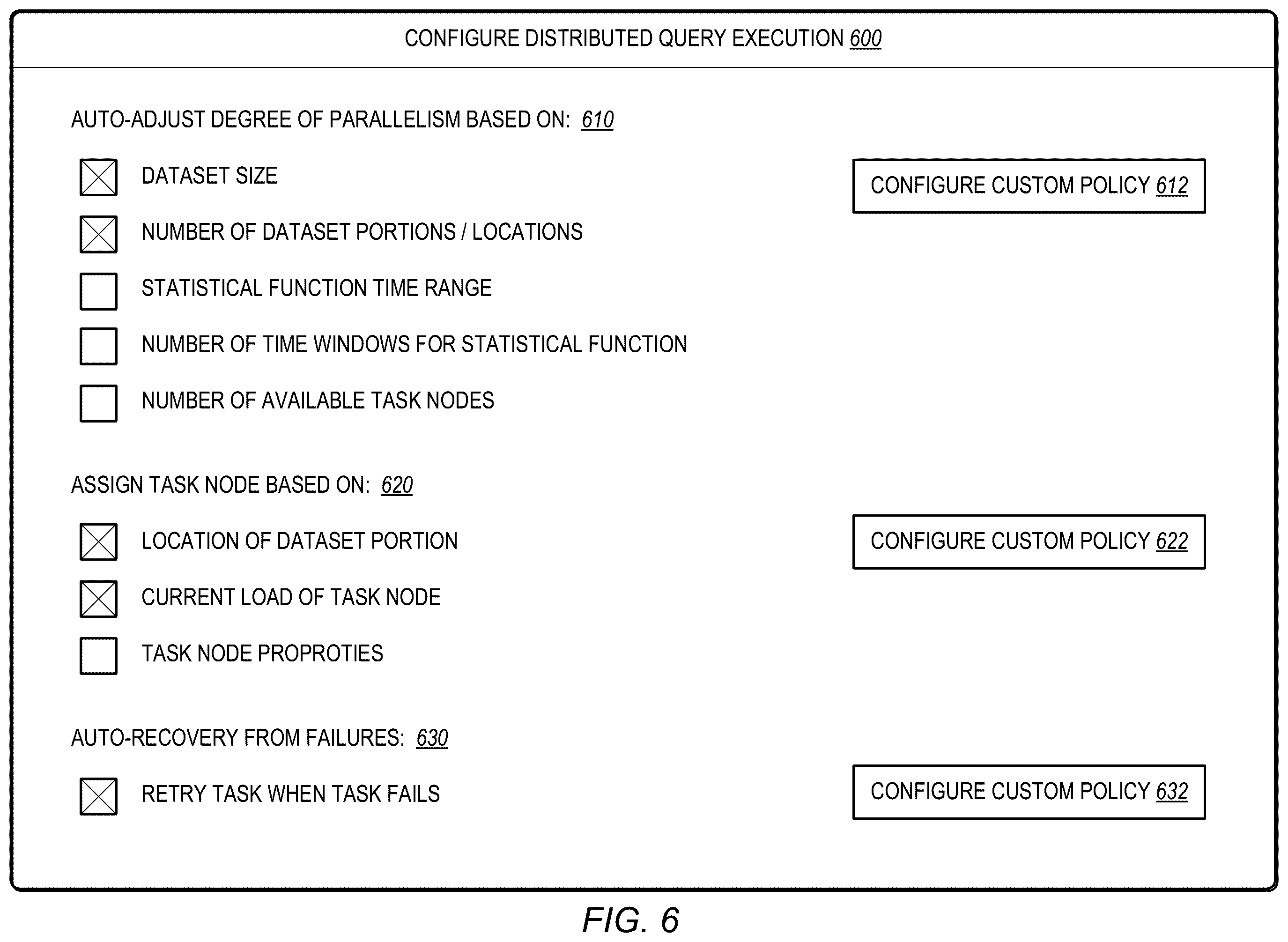 Patent US12339859 Figure 7 – User interface for managing distributed query execution