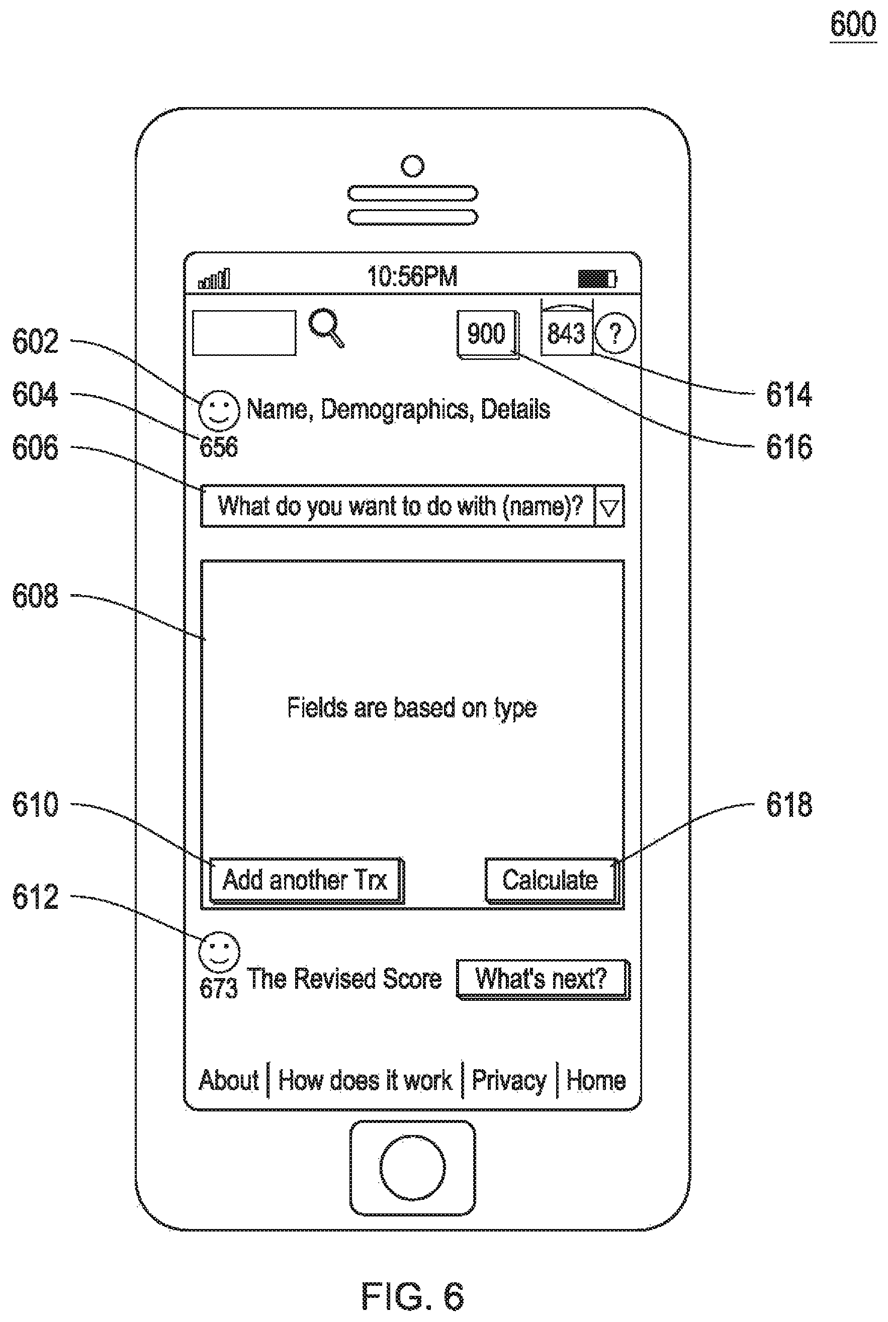 Patent US12339876 Figure 6 – Searching for entities based on trust score and geography