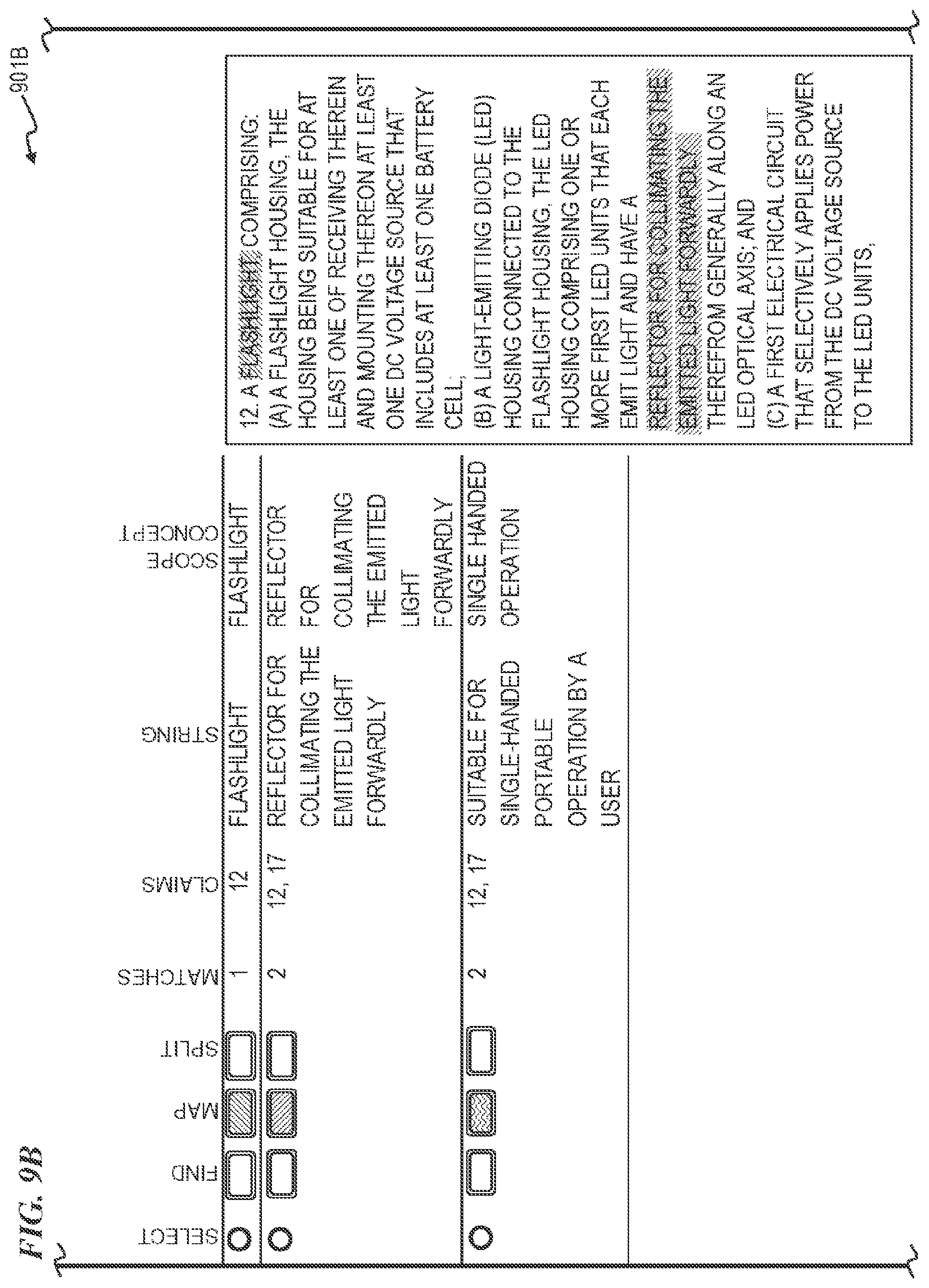 Patent US12339880 Figure 16 – Automated patent claim scope concept mapping