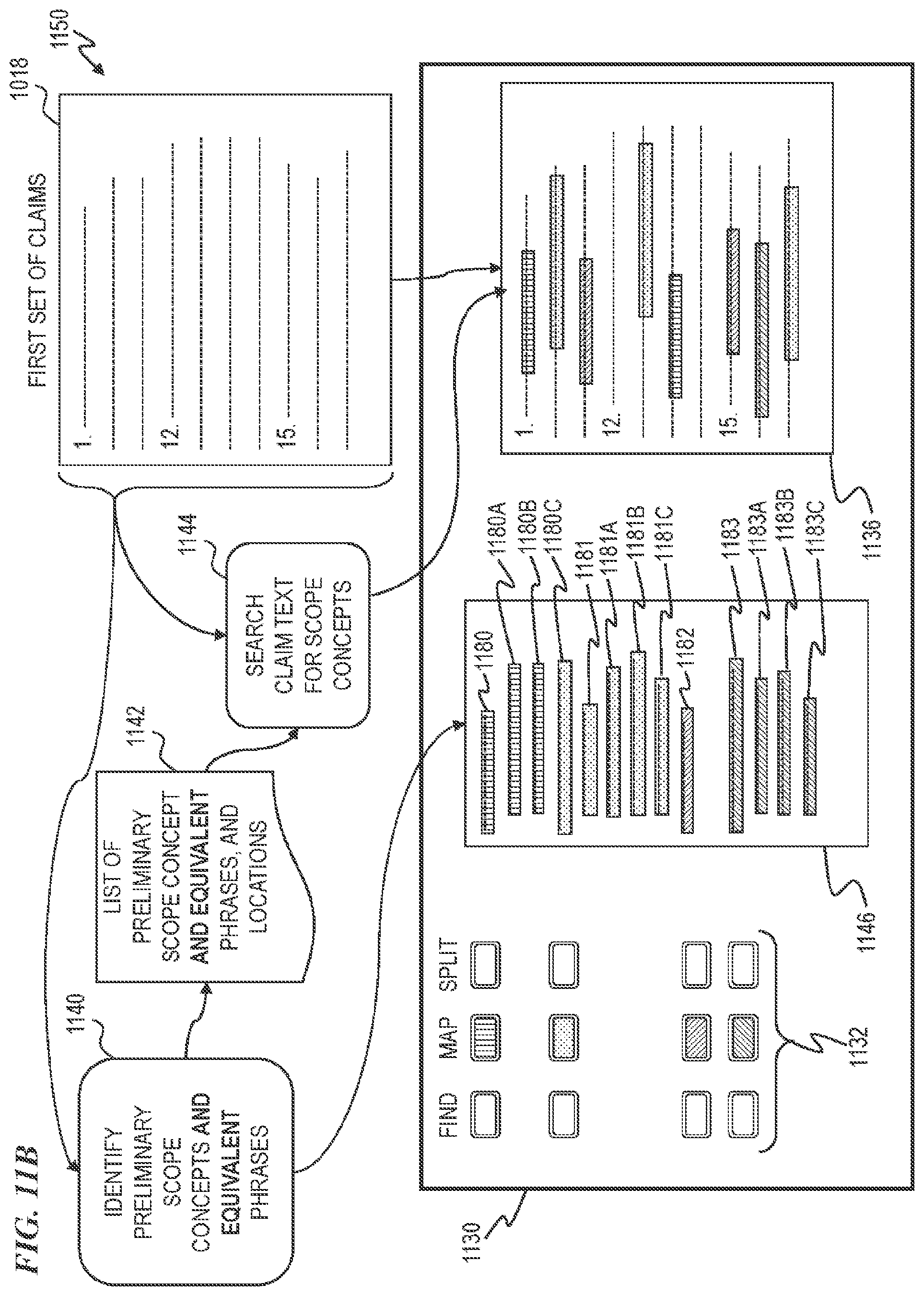 Patent US12339880 Figure 20 – Automated patent claim scope concept mapping