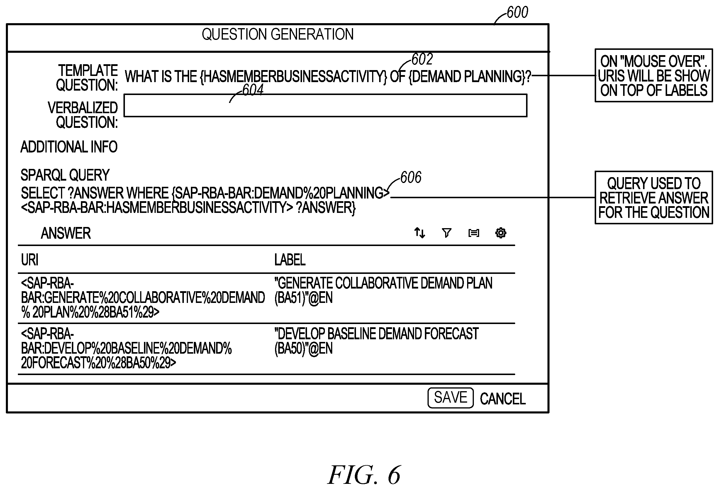 Patent US12339881 Figure 6 – Question-answer reference data set generation for artificial intelligence