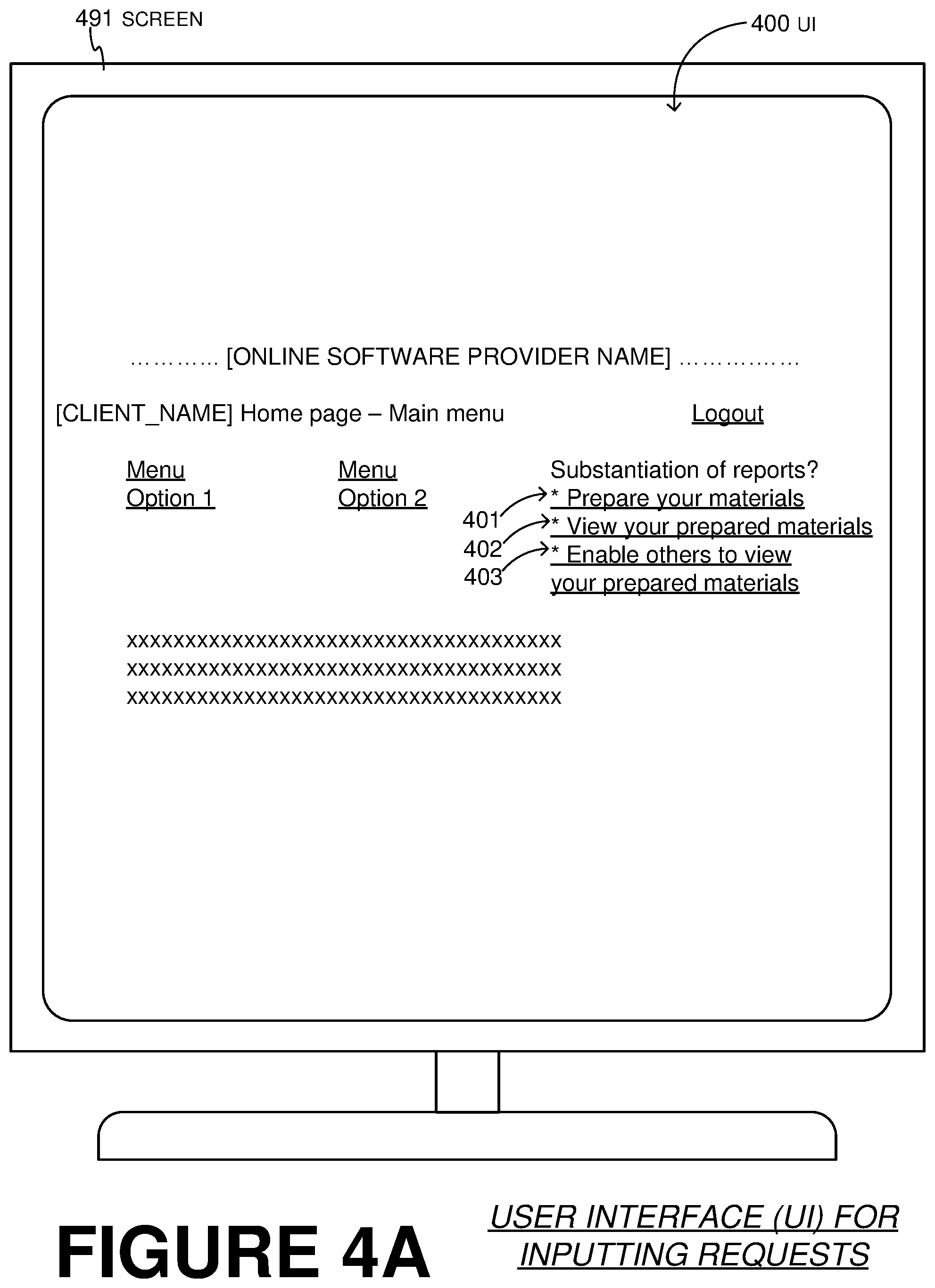 Patent US12339911 Figure 4 – Online software platform (OSP) deriving resources, producing report document about them, and creating gallery with data substantiating the report document for viewing by third party