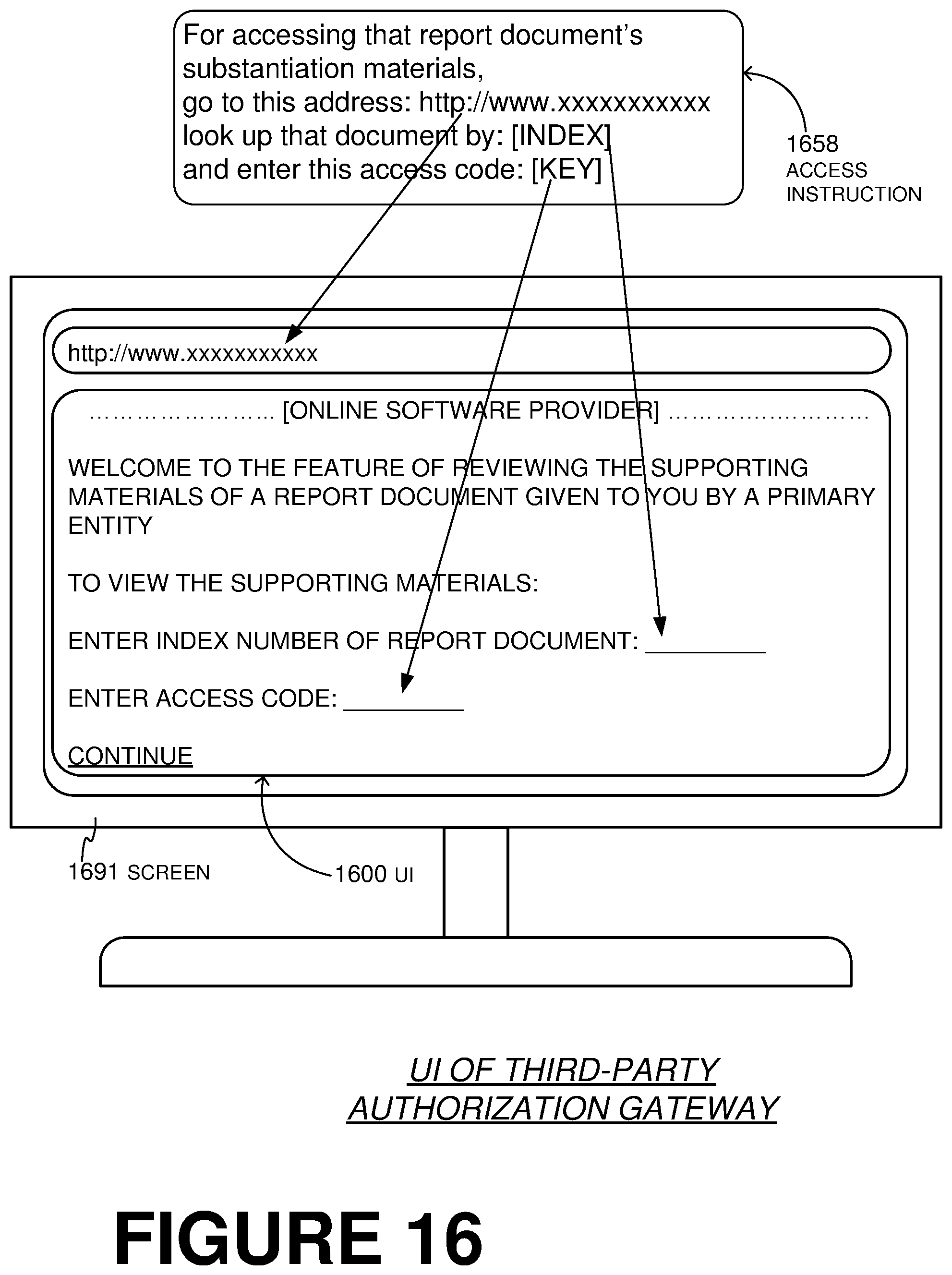 Patent US12339911 Figure 15 – Online software platform (OSP) deriving resources, producing report document about them, and creating gallery with data substantiating the report document for viewing by third party