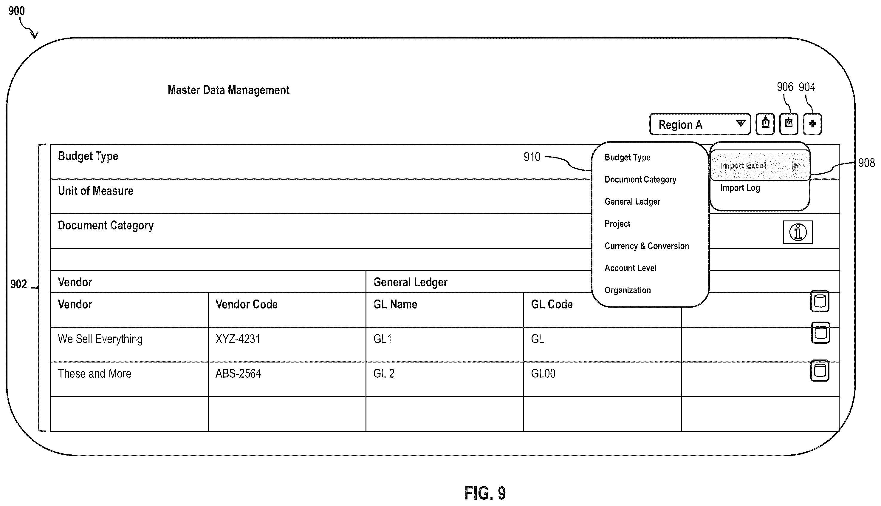Patent US12339982 Figure 9 – Centralized master data management system and method