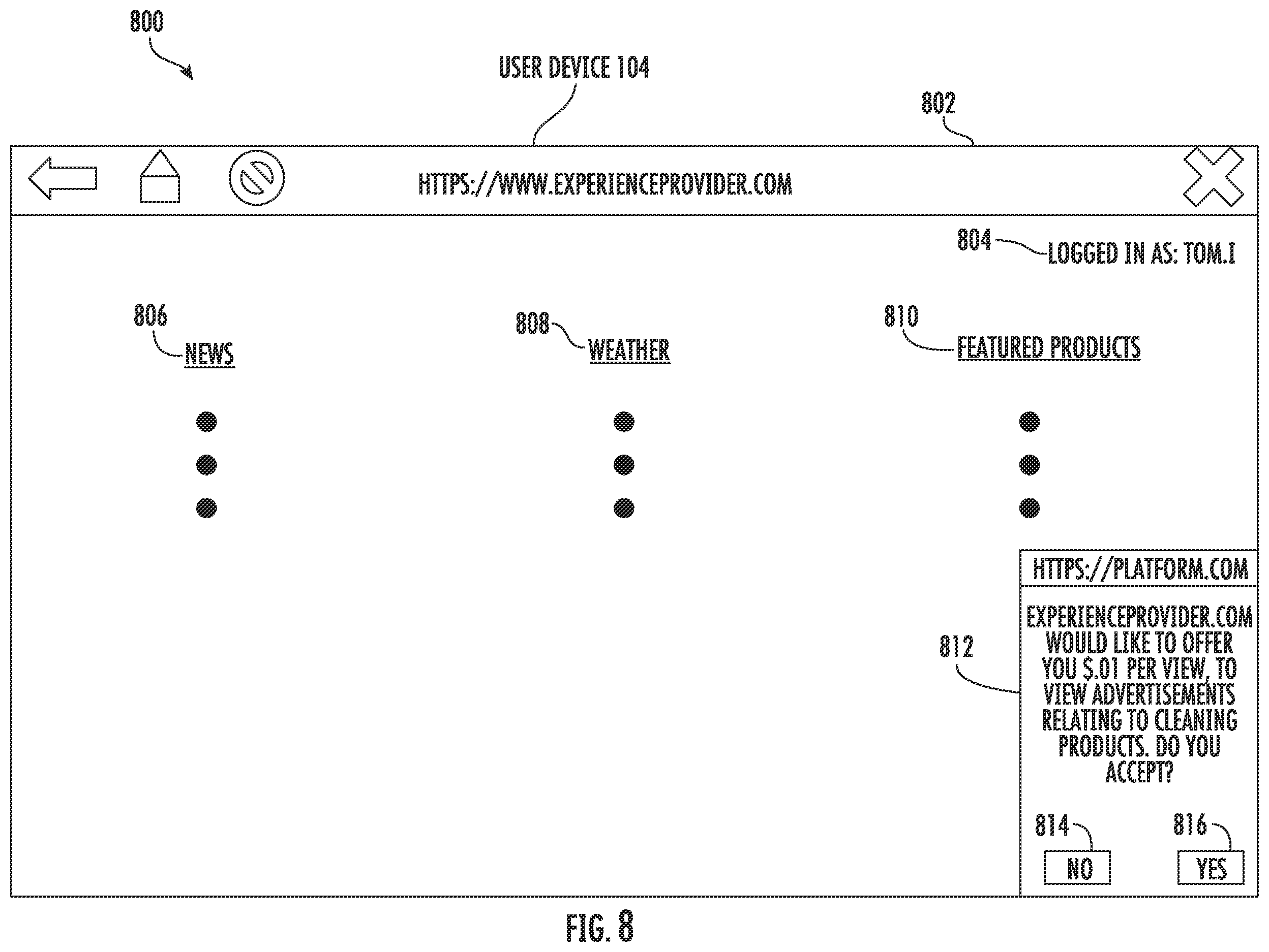 Patent US12339999 Figure 8 – Systems and methods for personal information and preference storage, permissioning, and sharing