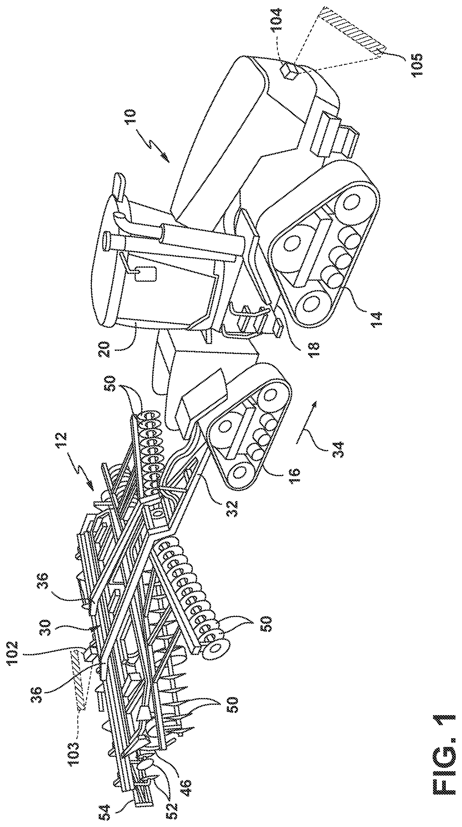 Patent US12342744 Figure 1 – System and method for detecting ground-engaging tool plugging on an agricultural implement