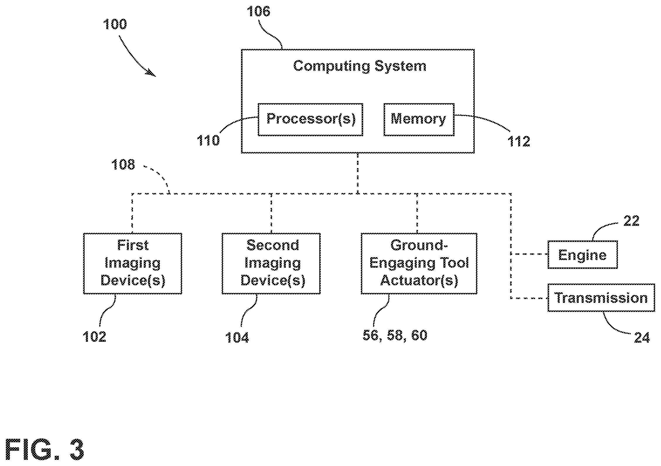 Patent US12342744 Figure 3 – System and method for detecting ground-engaging tool plugging on an agricultural implement