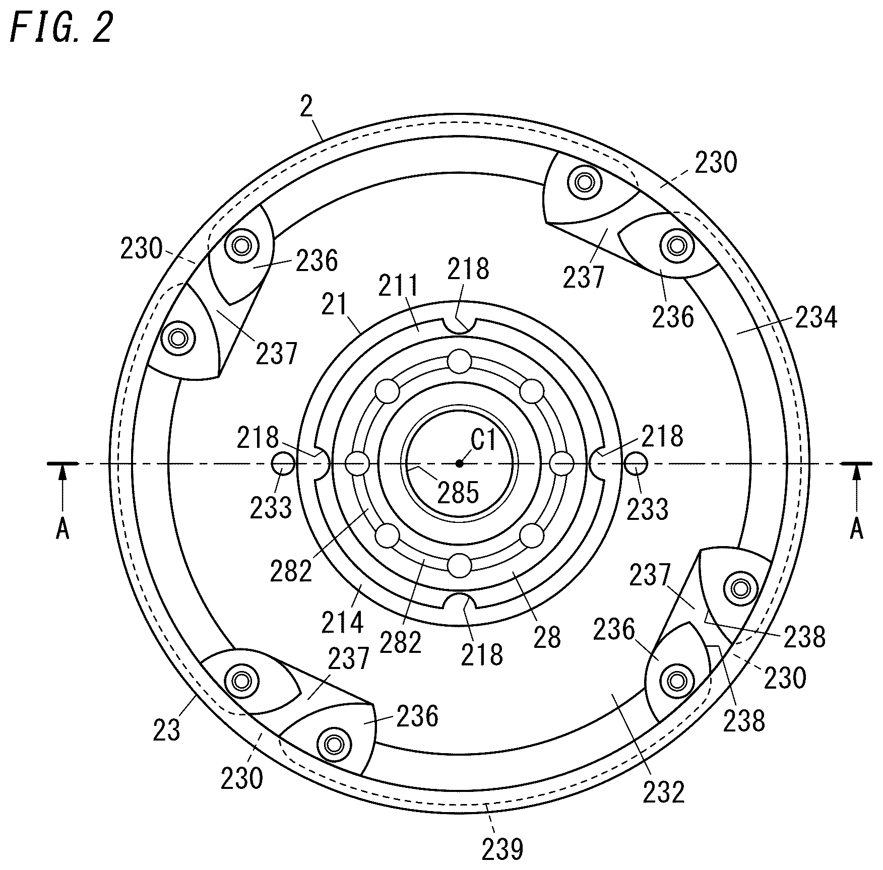 Patent US12342753 Figure 2 – Rotator, brush cutter, and bobbin
