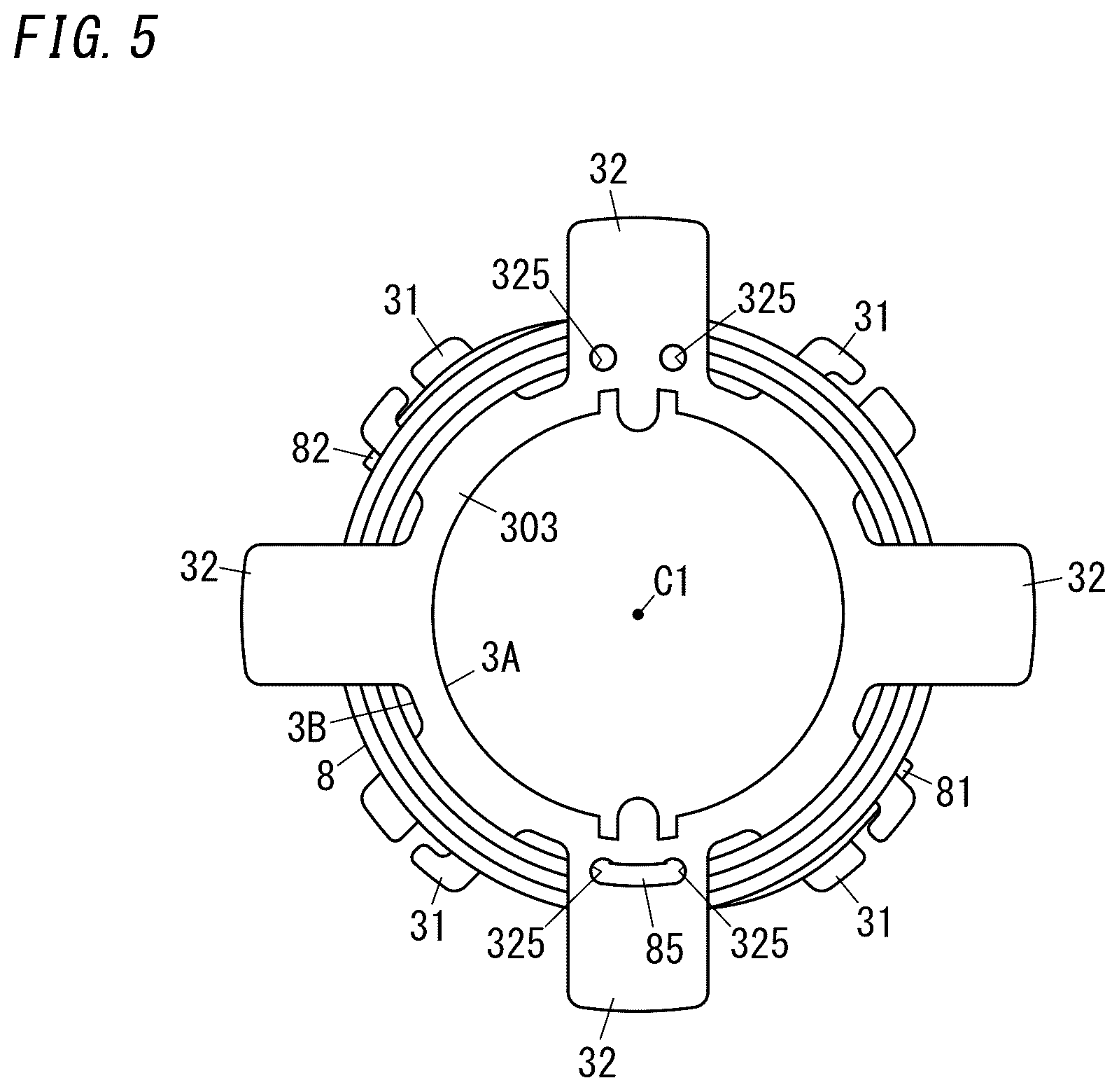 Patent US12342753 Figure 5 – Rotator, brush cutter, and bobbin