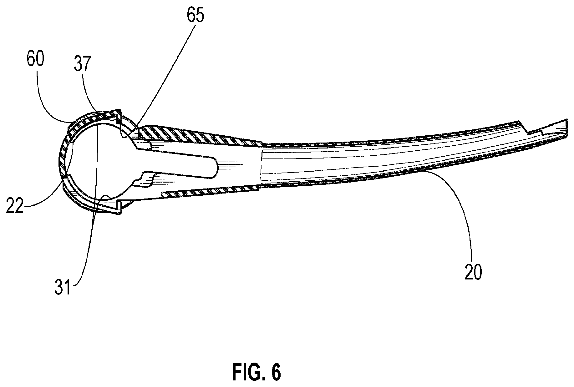 Patent US12342754 Figure 6 – Auxiliary tine for a reel tube of a harvester header