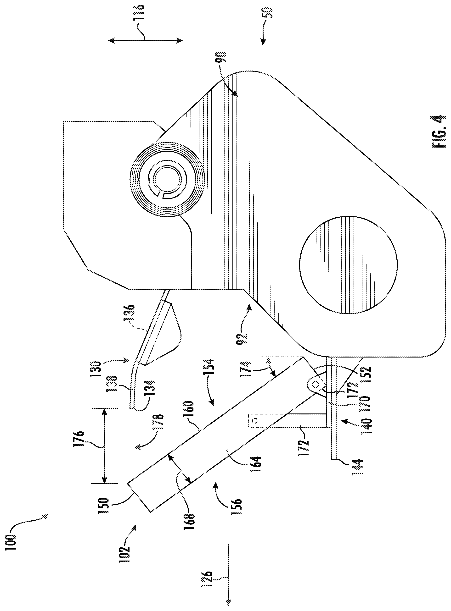 Patent US12342757 Figure 4 – Flow splitter for removing waste from an agricultural harvester and agricultural harvester