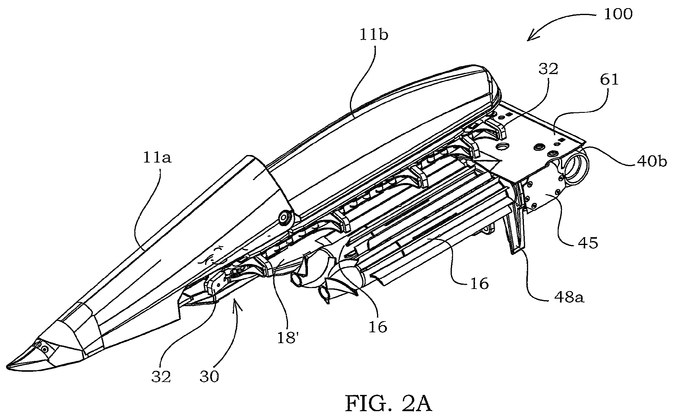 Patent US12342758 Figure 2 – Actuated stripper plate mechanism for a harvester