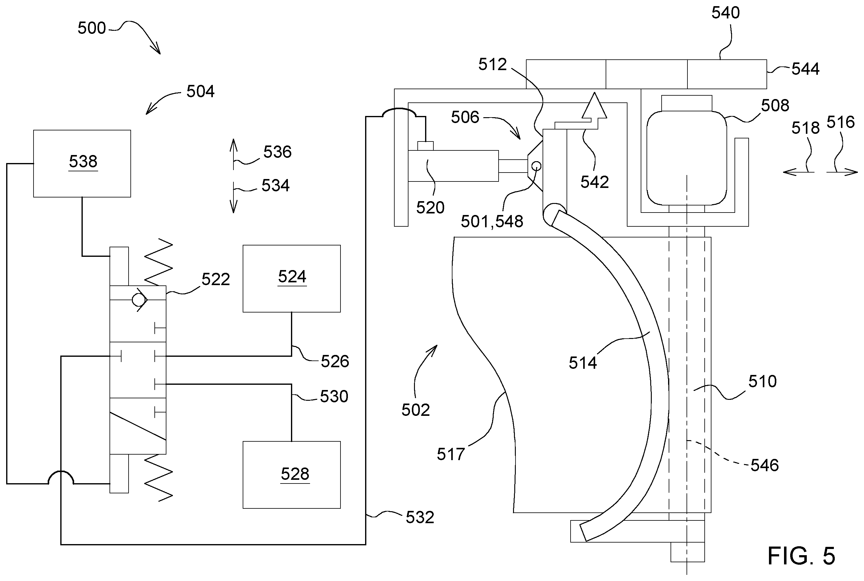 Patent US12342760 Figure 5 – Systems and methods for tensioning endless belts