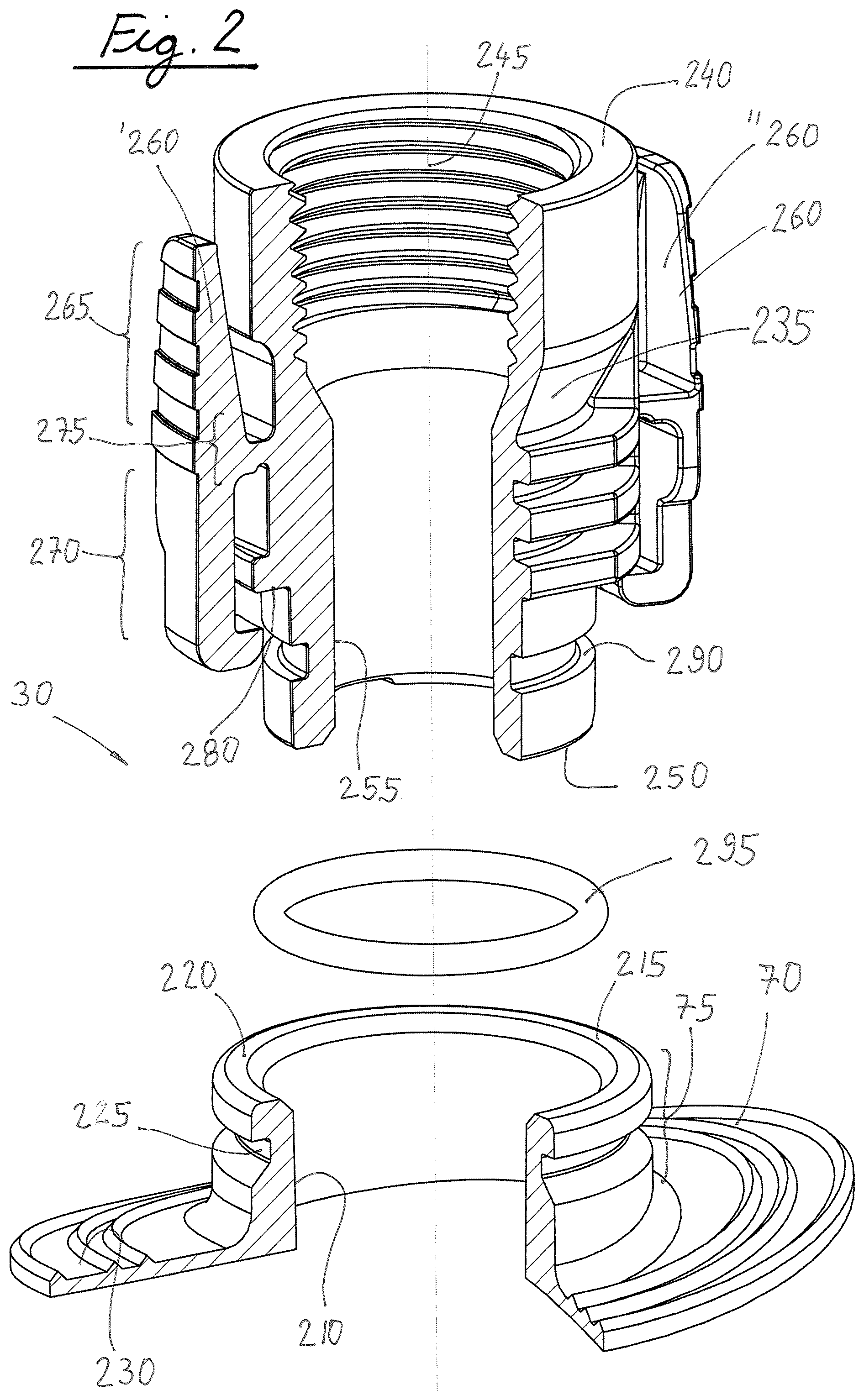 Patent US12342765 Figure 2 – Drip irrigation lateral connector to feeder pipe
