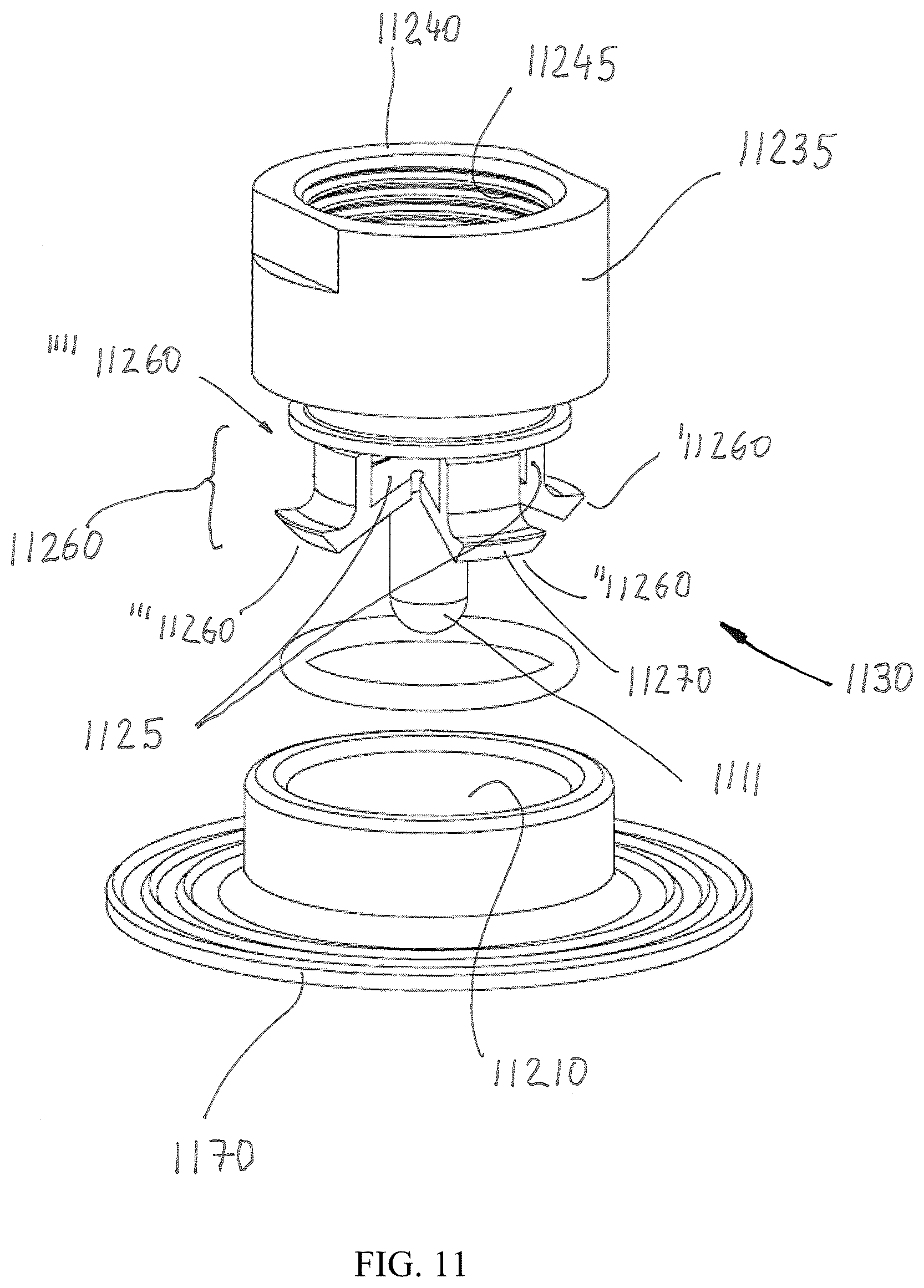 Patent US12342765 Figure 11 – Drip irrigation lateral connector to feeder pipe