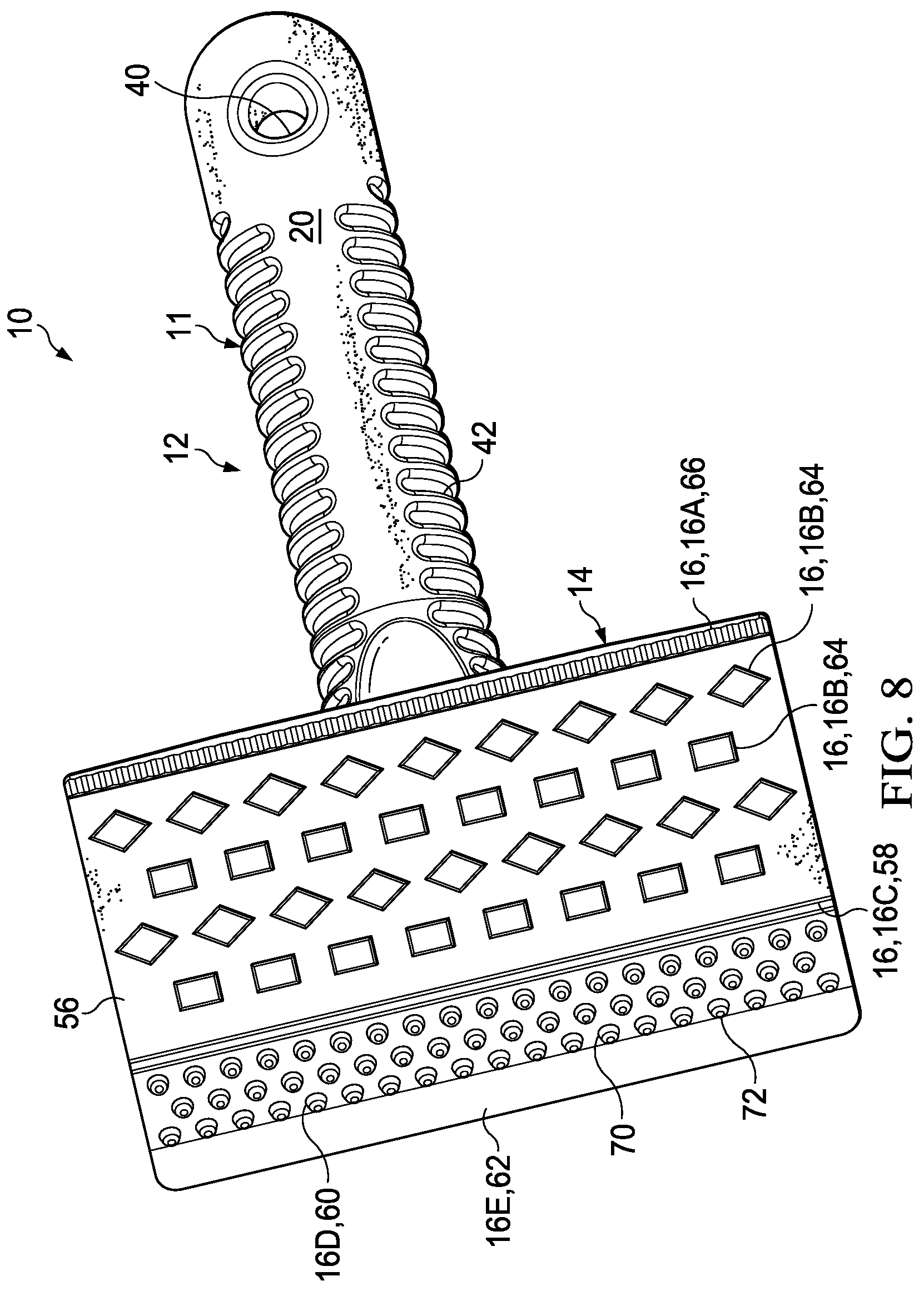 Patent US12342791 Figure 7 – Method and apparatus for pet hair removal