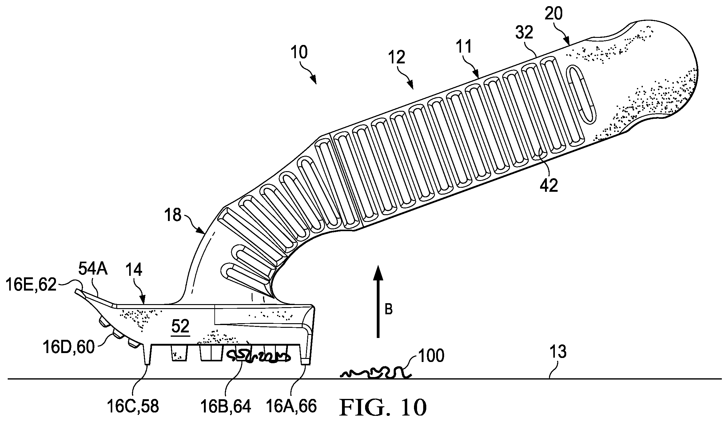 Patent US12342791 Figure 9 – Method and apparatus for pet hair removal