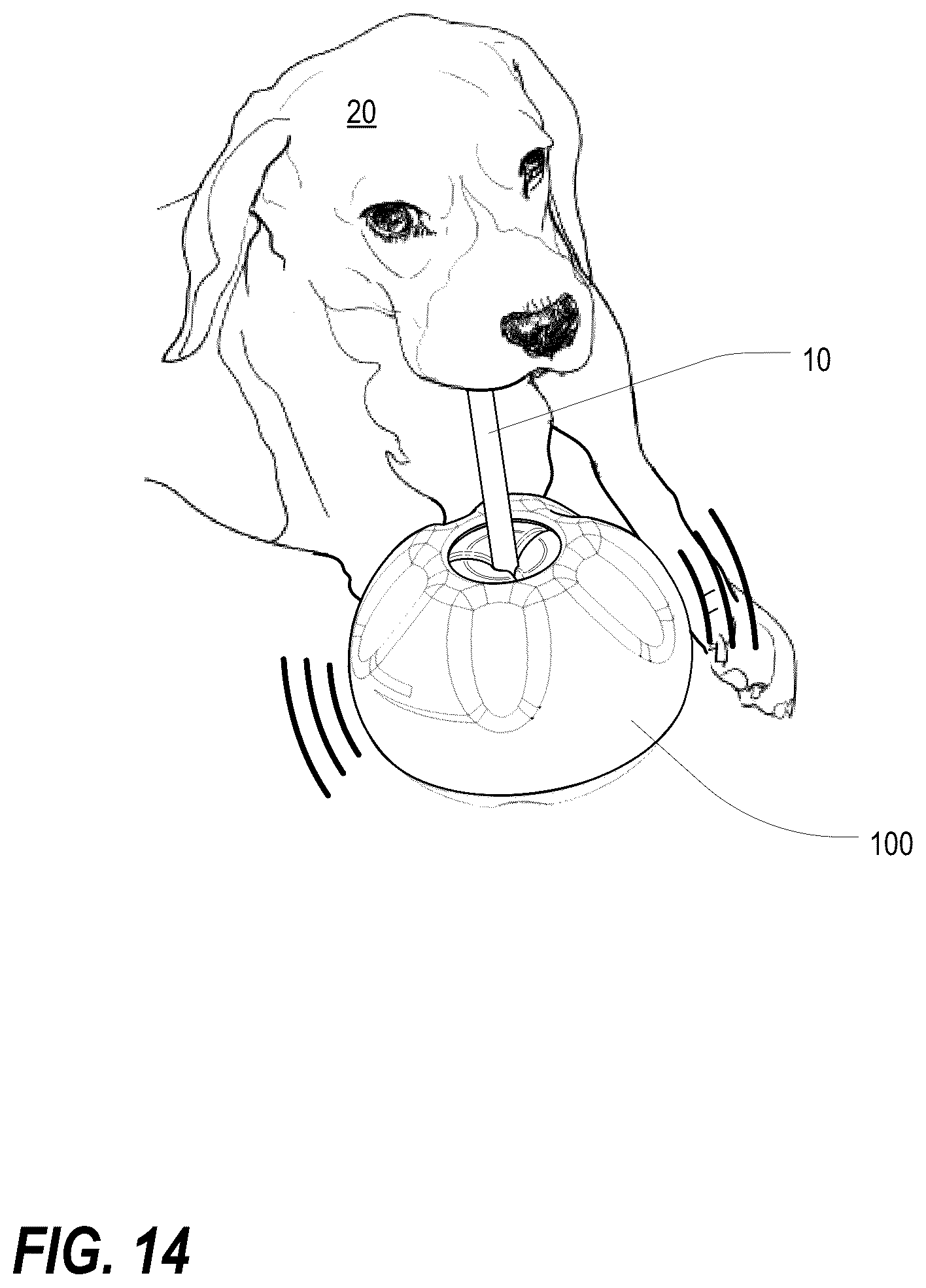 Patent US12342793 Figure 9 – Self-righting stick-type object holder for pets