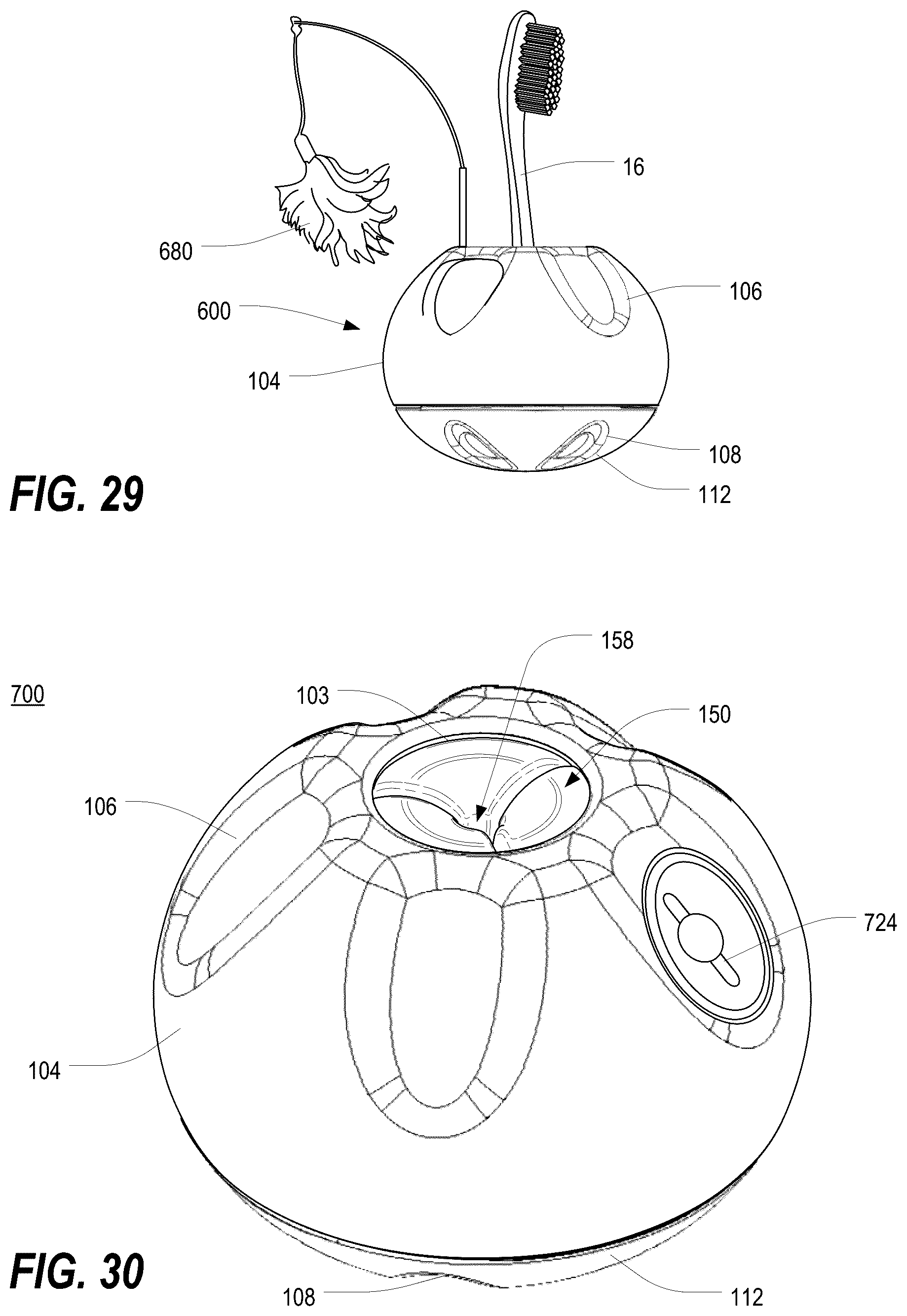 Patent US12342793 Figure 18 – Self-righting stick-type object holder for pets