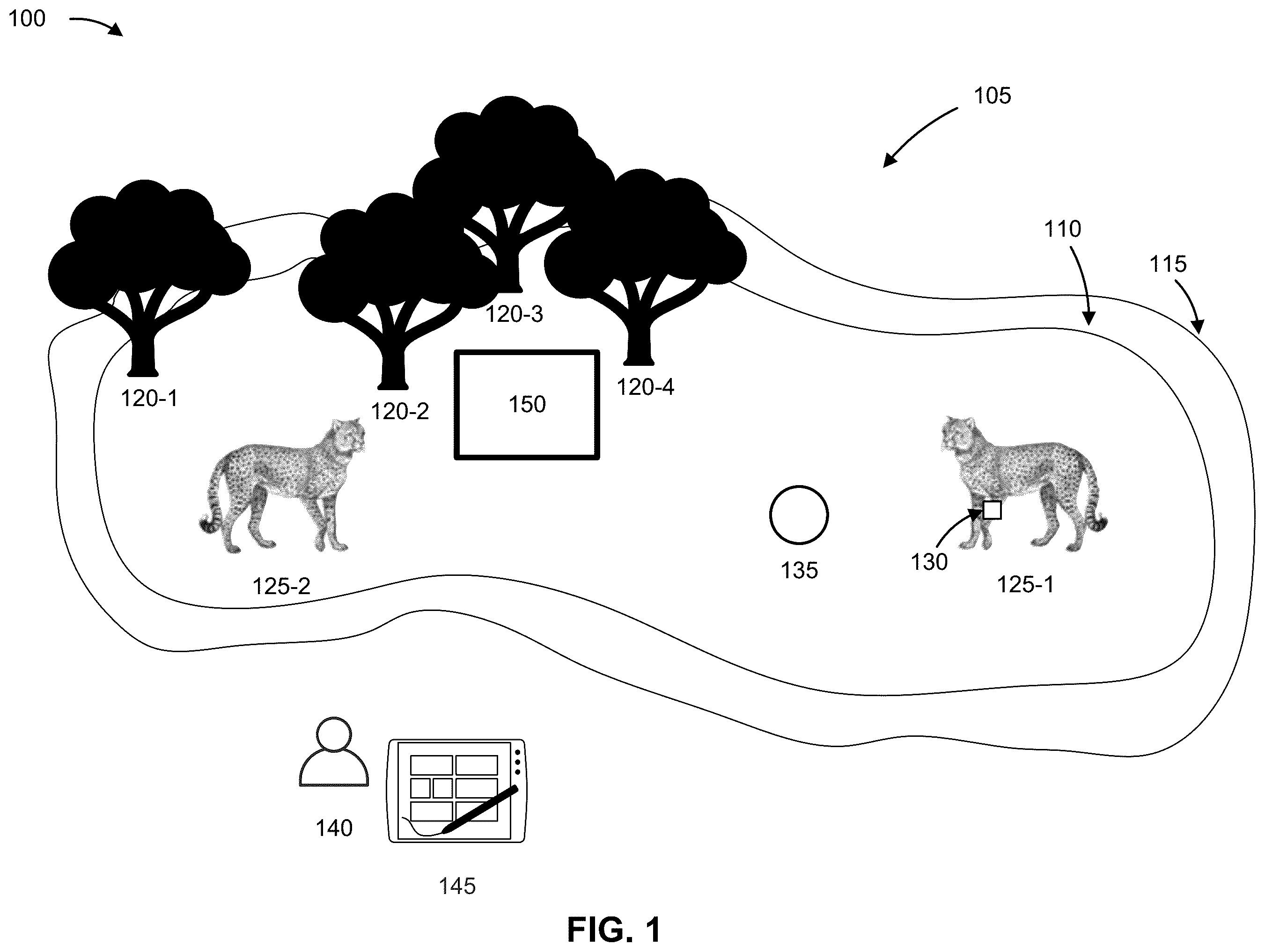 Patent US12342794 Figure 1 – Enrichment device for mammals