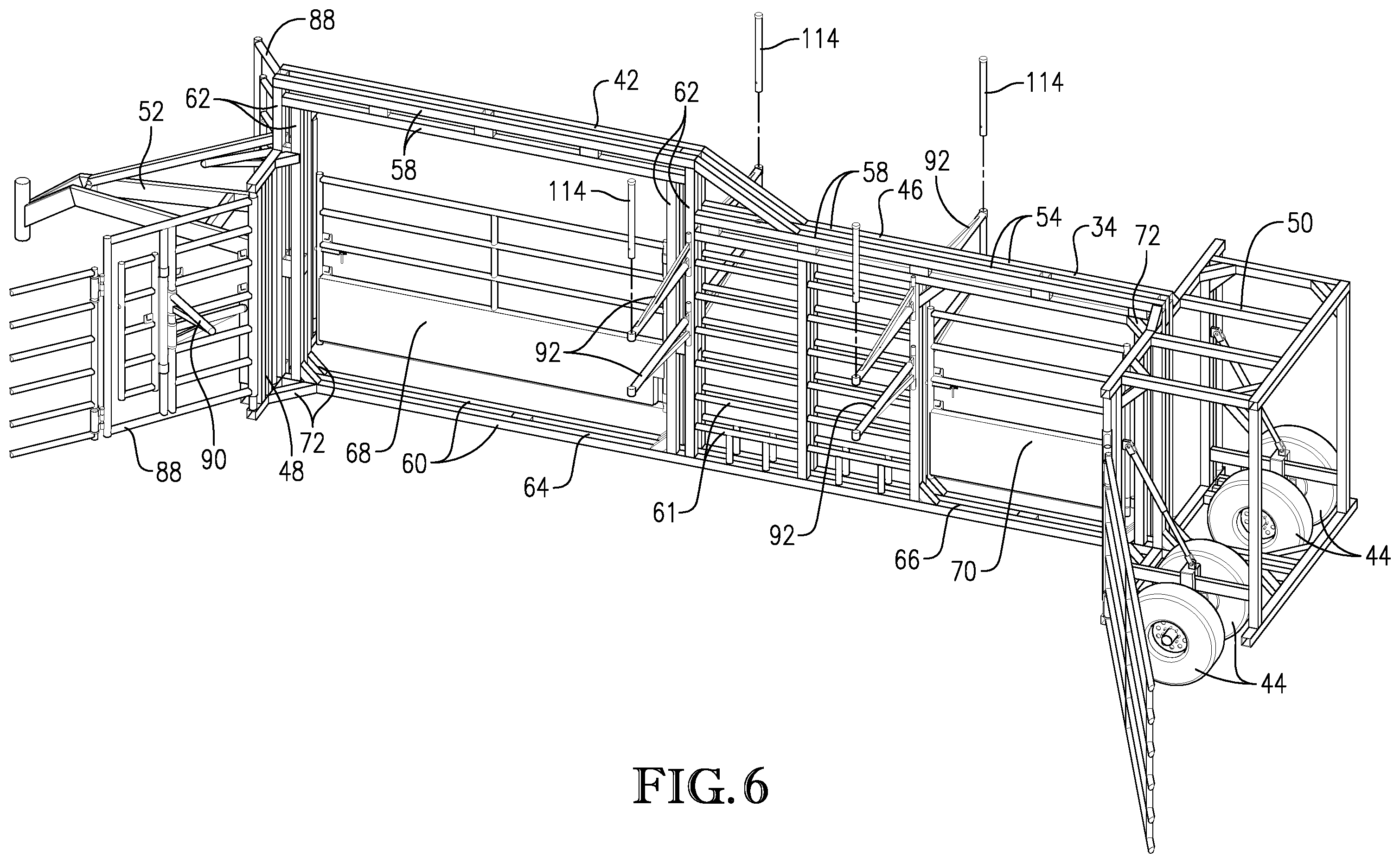 Patent US12342795 Figure 6 – Augmented portable corral system