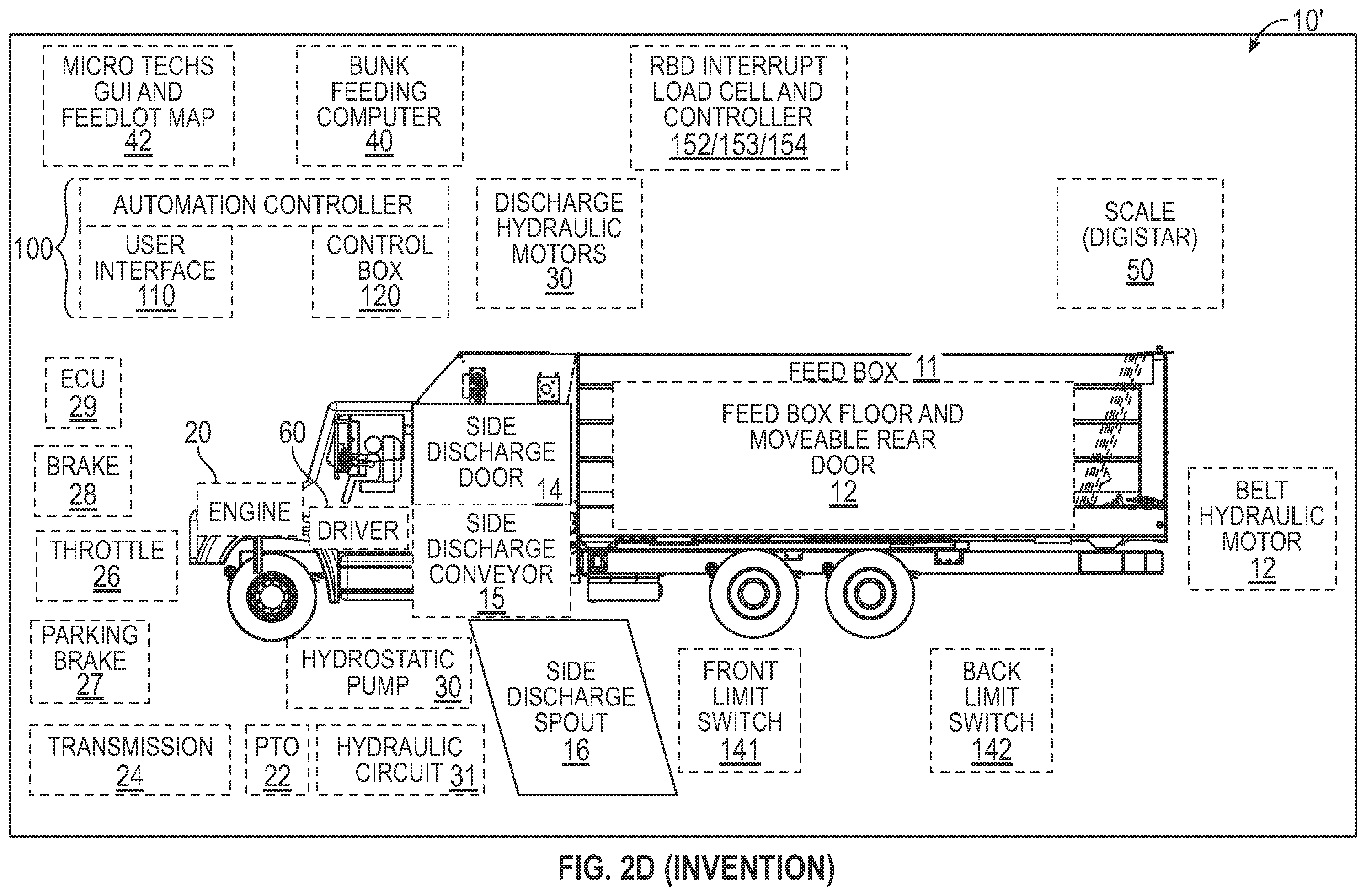 Patent US12342797 Figure 12 – Autonomous system for evenly dispensing livestock feed