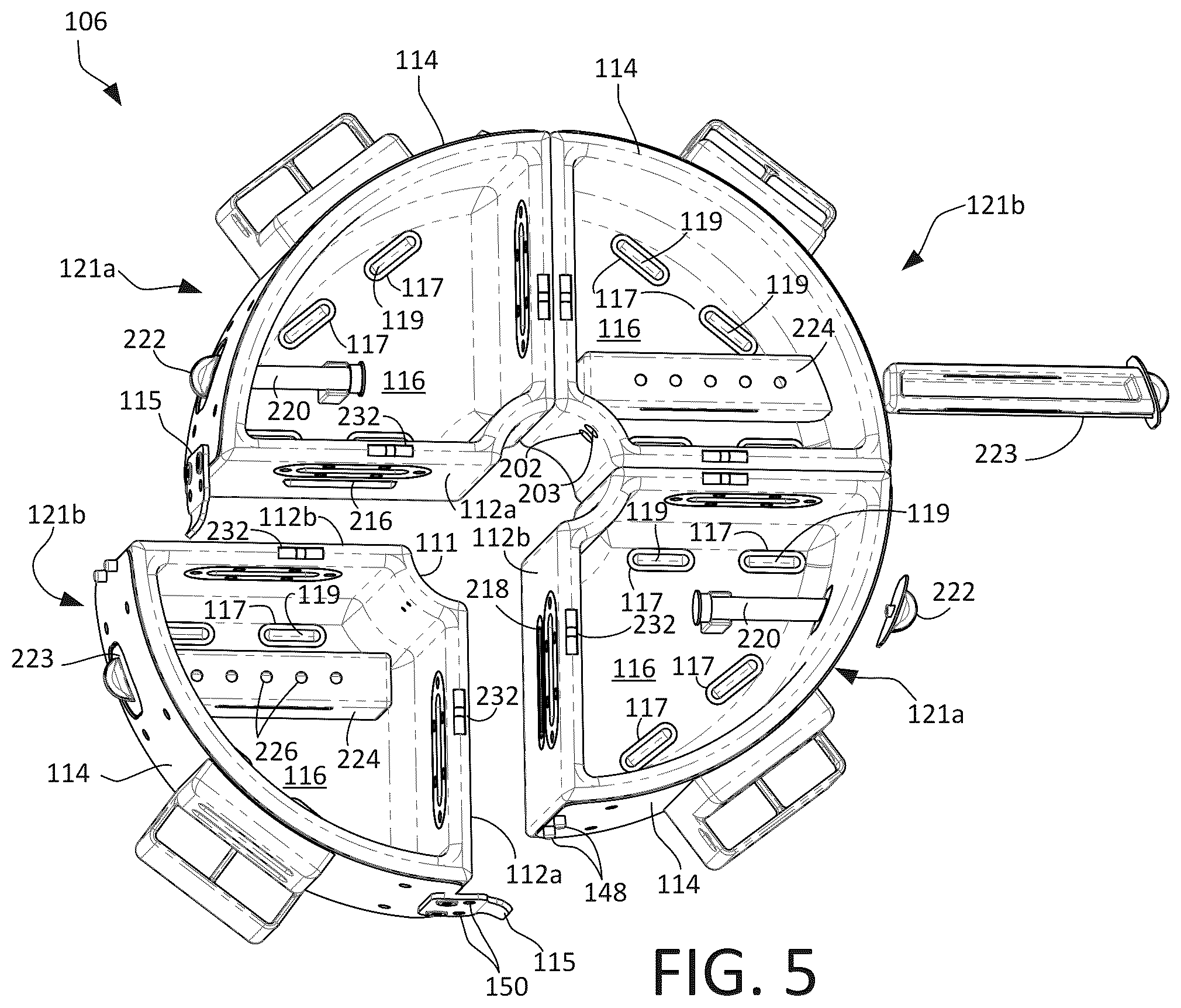 Patent US12342799 Figure 5 – Modular habitat system and method