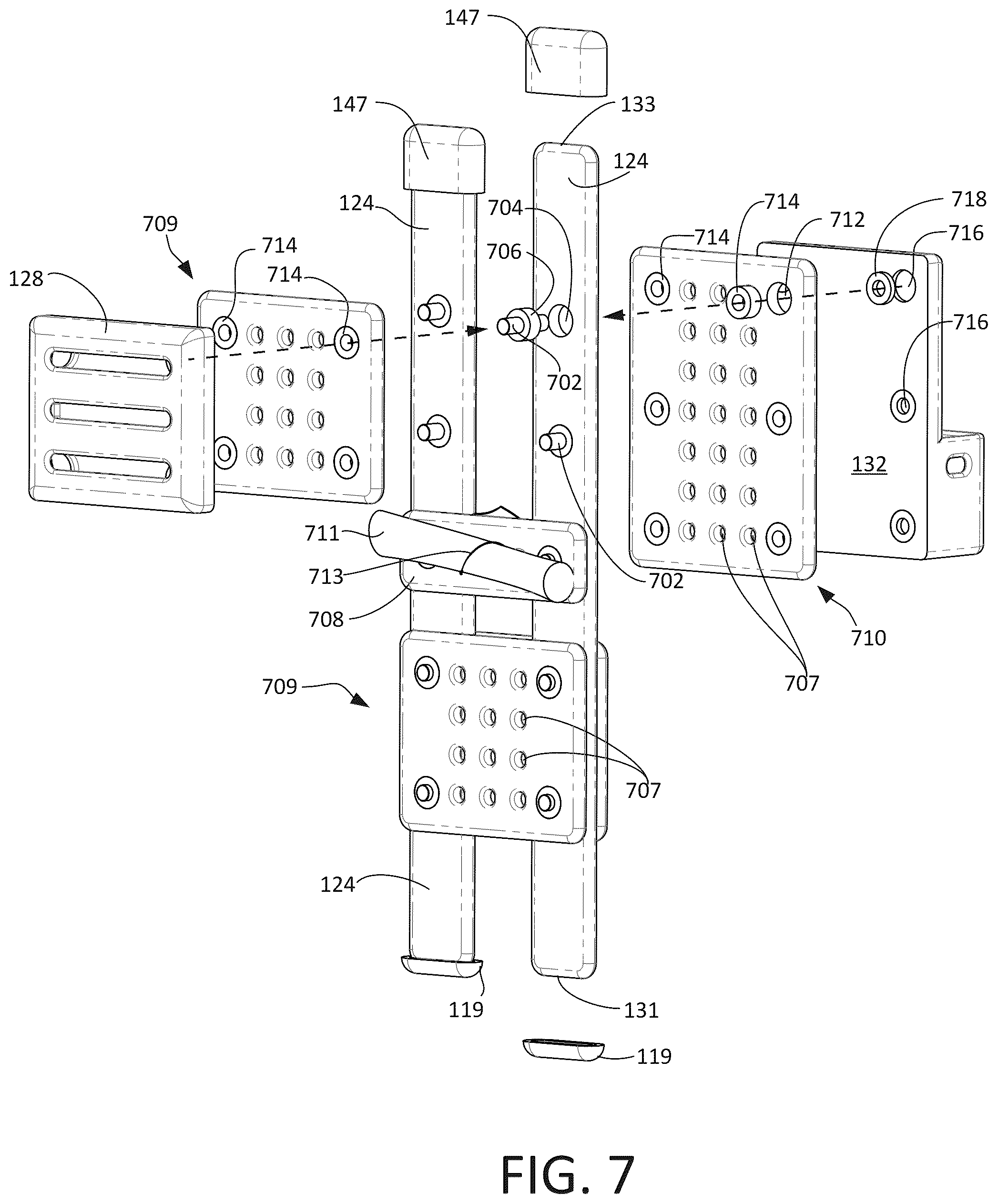 Patent US12342799 Figure 7 – Modular habitat system and method