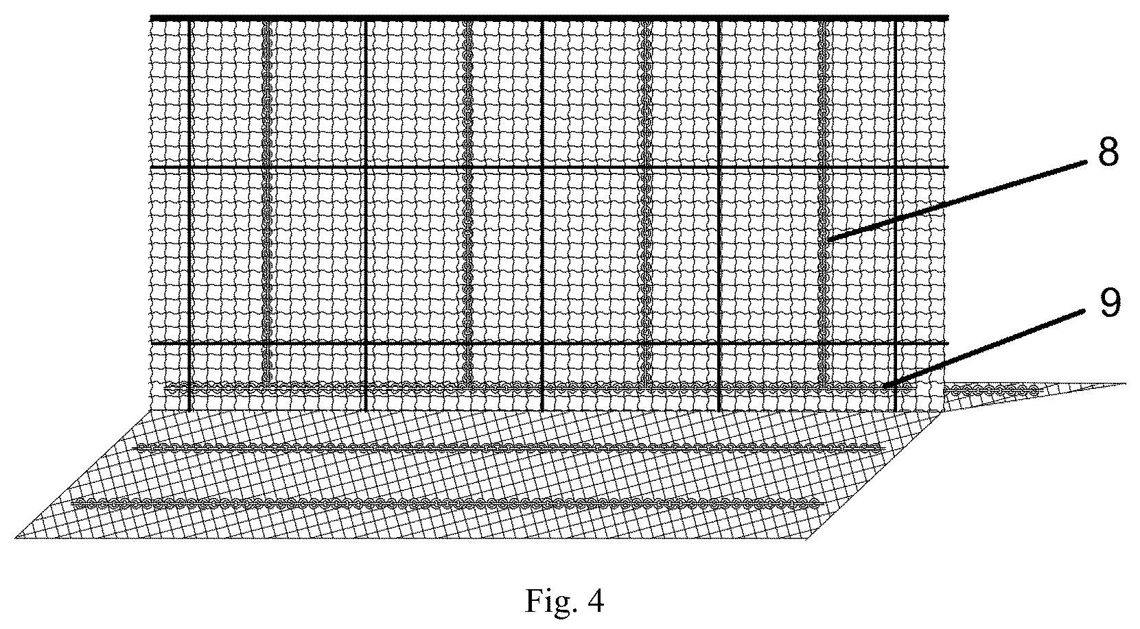 Patent US12342802 Figure 4 – Intercepting net based on reversing current motion at river bottom