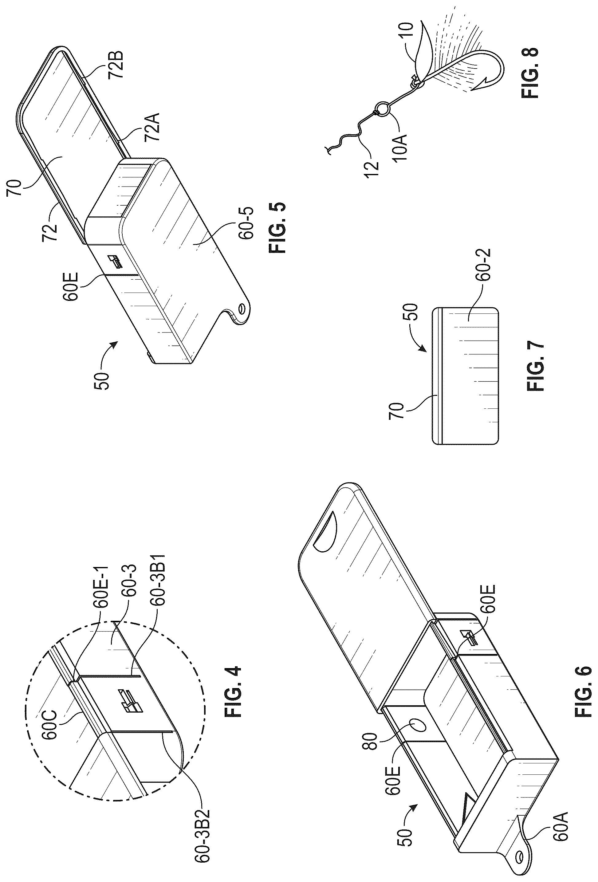 Patent US12342805 Figure 2 – Fly box with integrated tippet cutter