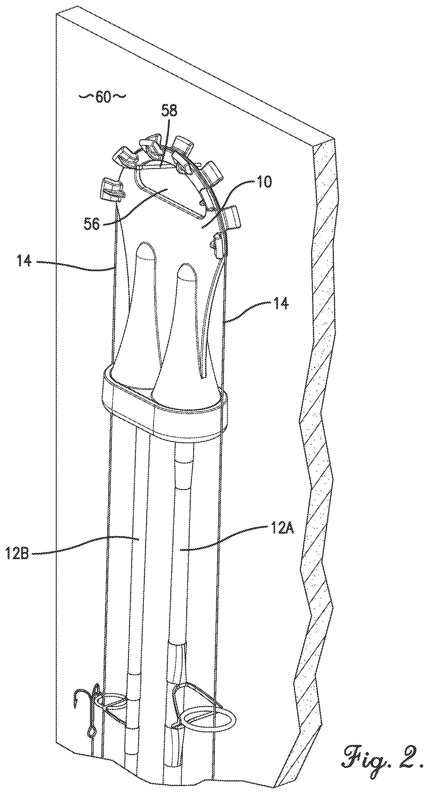 Patent US12342806 Figure 2 – Fishing rod retaining mechanism
