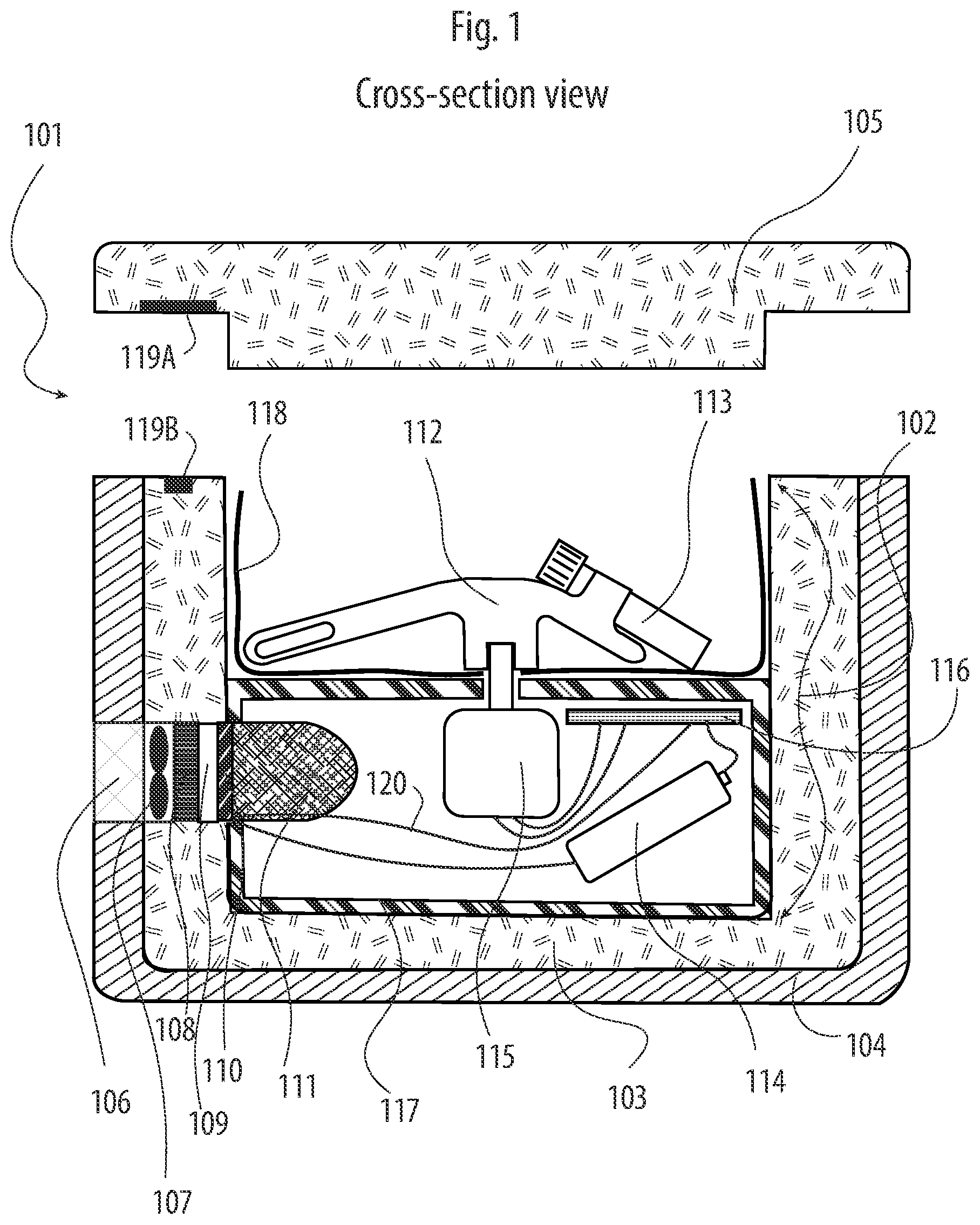 Patent US12342812 Figure 1 – Active biological sample processing and thermal management devices