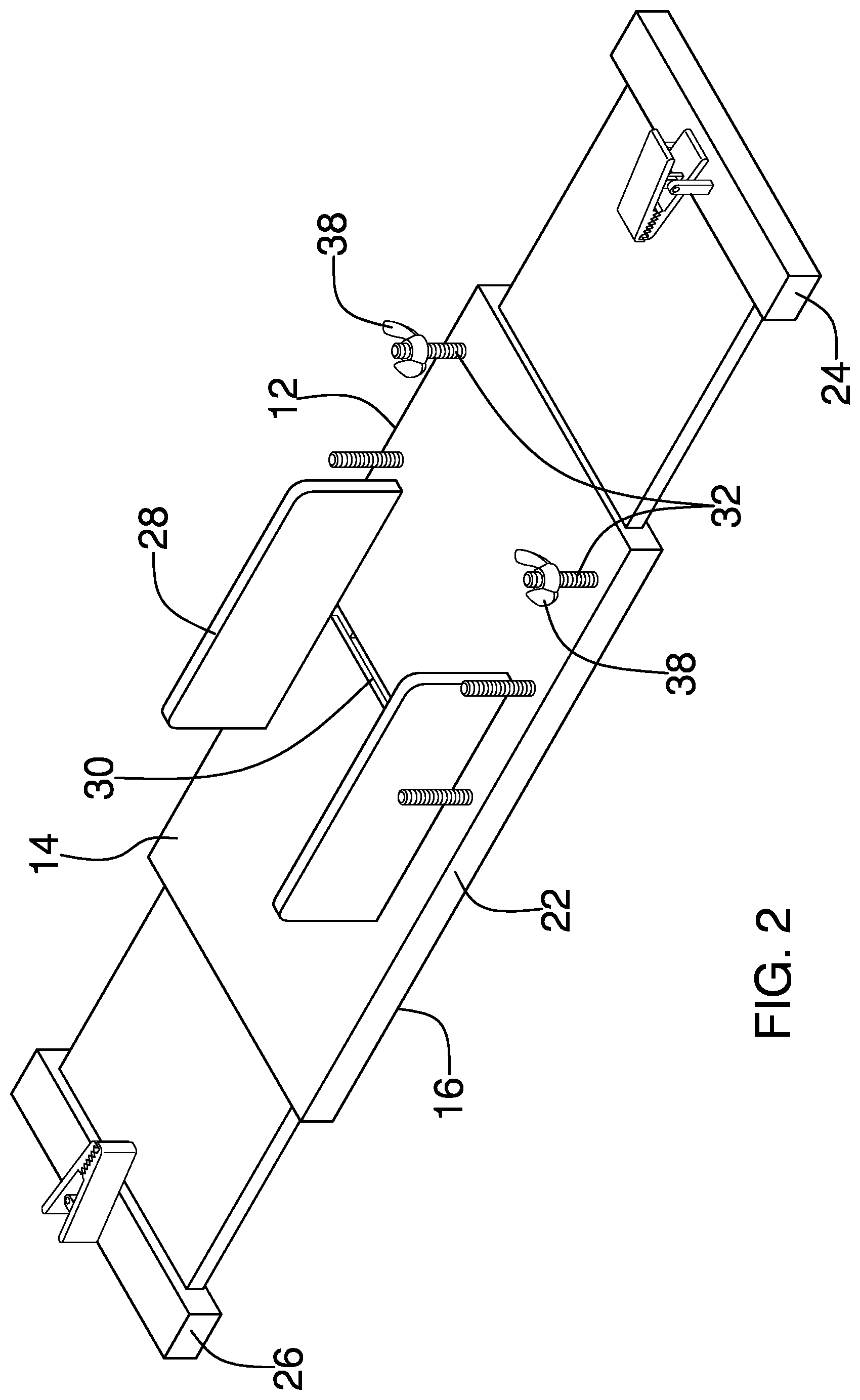 Patent US12342832 Figure 2 – Fish filleting stand device